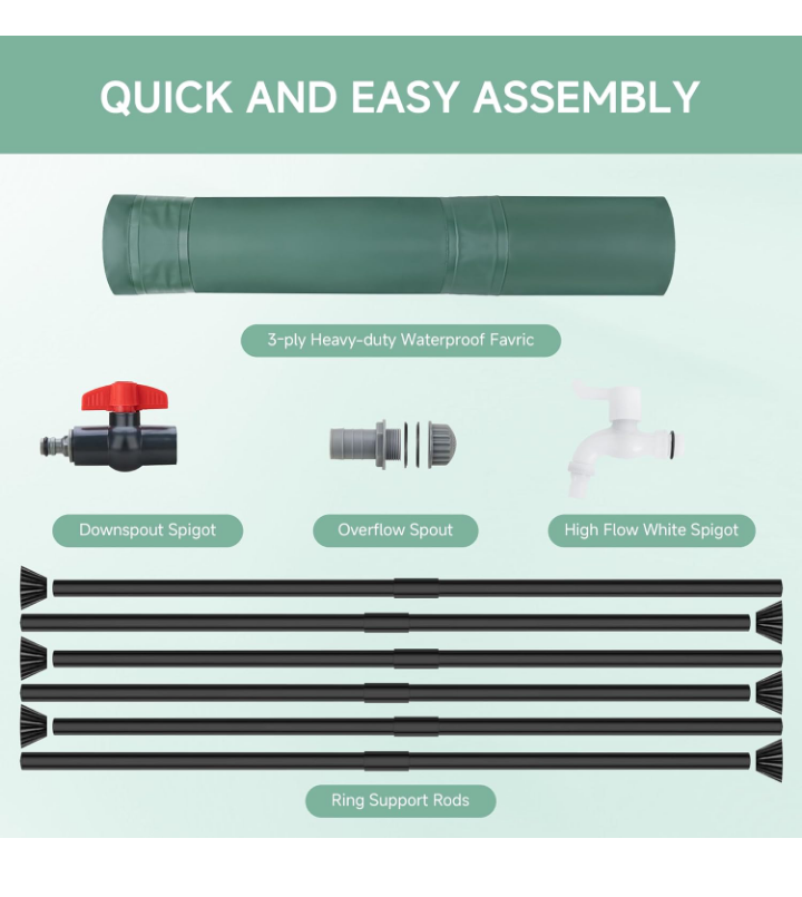 Recipiente para almacenamiento de agua plegable portátil 