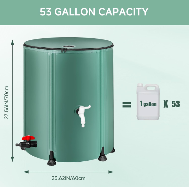 Recipiente para almacenamiento de agua plegable portátil 
