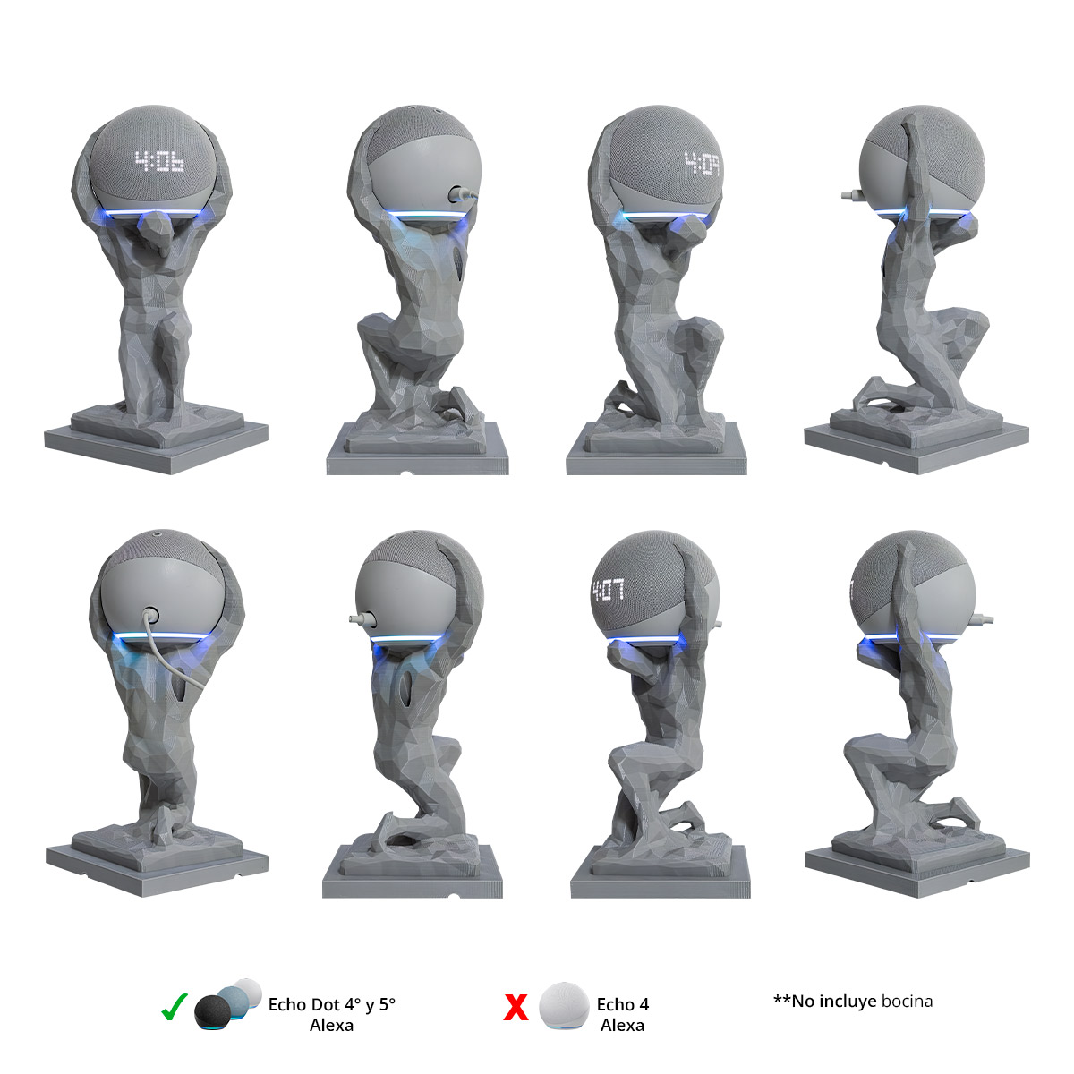 Soporte para Alexa Echo Dot Tipo Atlas impremli