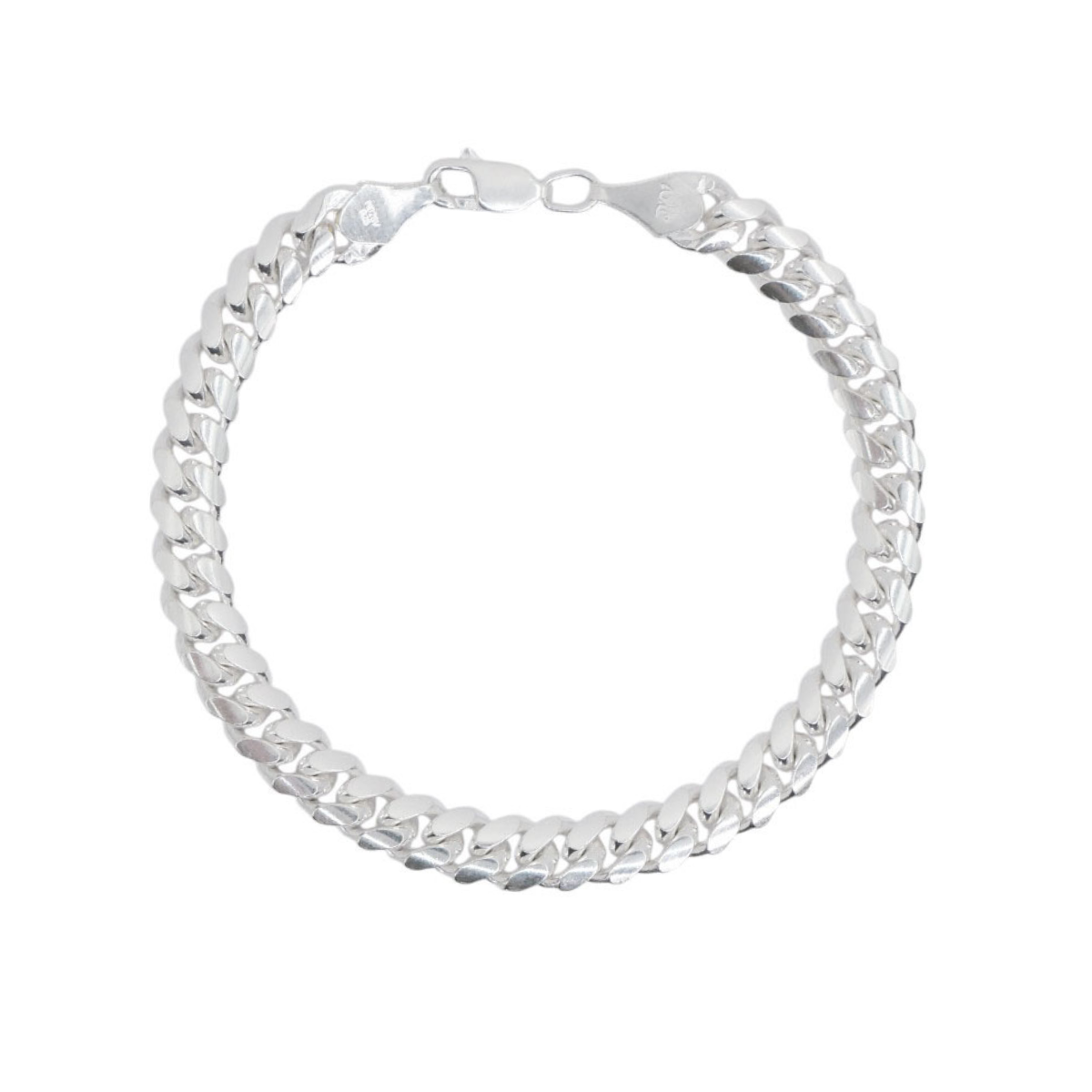 Pulso cubano plata .925 hombre 