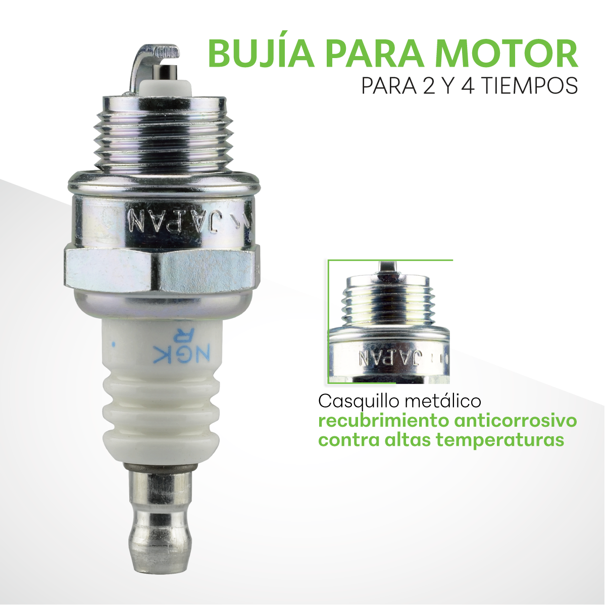 Bujía NGK BPMR7A para Motosierra y Jardinería – Compatible con Stihl, Makita, Husqvarna y Más | Encendido Confiable
