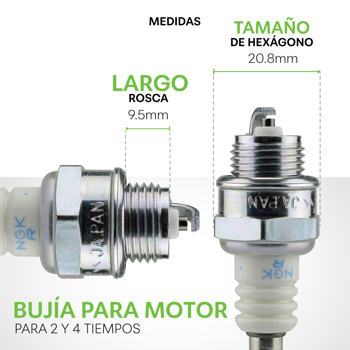 Bujía NGK BPMR7A para Motosierra y Jardinería – Compatible con Stihl, Makita, Husqvarna y Más | Encendido Confiable