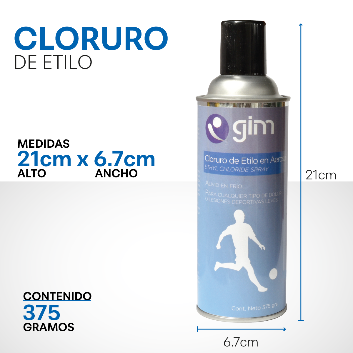Cloruro de Etilo Spray 375 g (16 oz) – Presentación en 3 Piezas – Anestésico Tópico en Aerosol para Uso Profesional