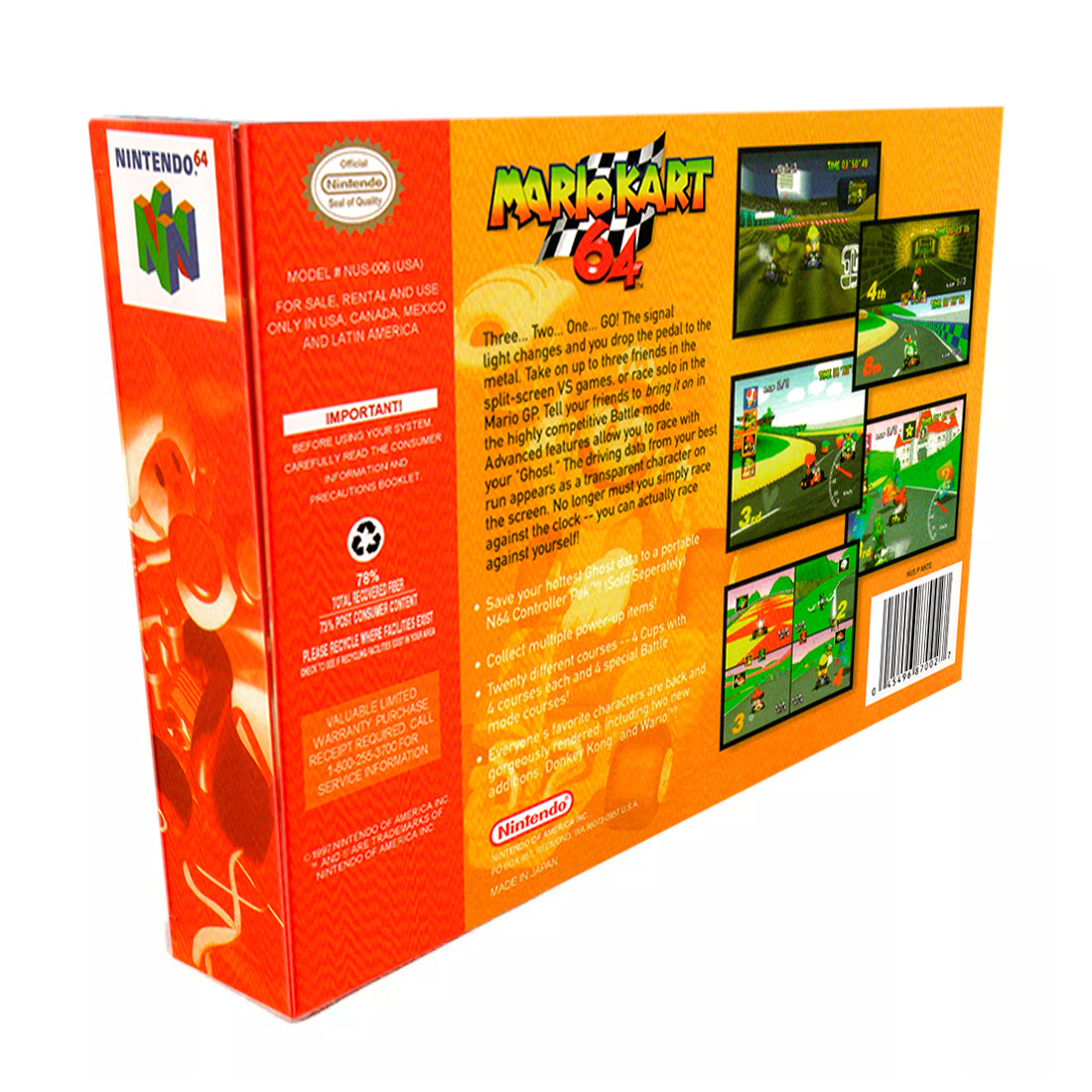 Mario Kart 64 Con Manual Nintendo 64 Físico En Caja