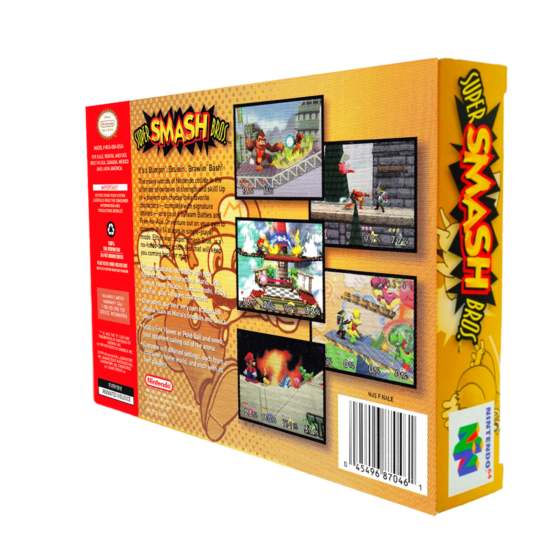 Super Smash Bros Nintendo 64 Físico En Caja Con Manual