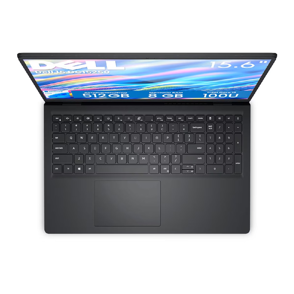 Laptop Dell 15.6” FHD | Intel Core i3-100U | 8GB RAM | 512GB SSD | Windows 11 | Color negro