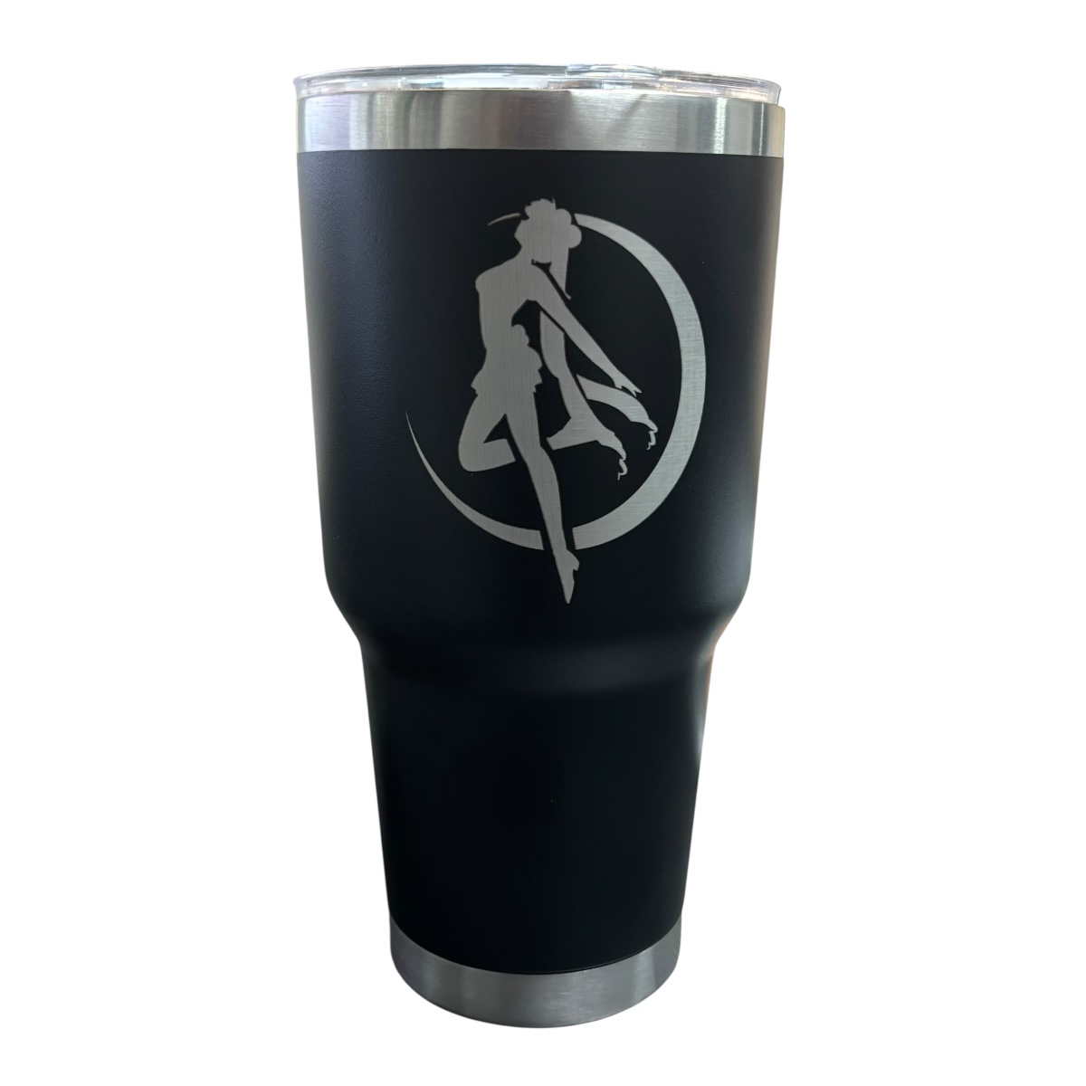 Termo de acero inoxidable color Negro, Sailor Moon, capacidad 30 OZ