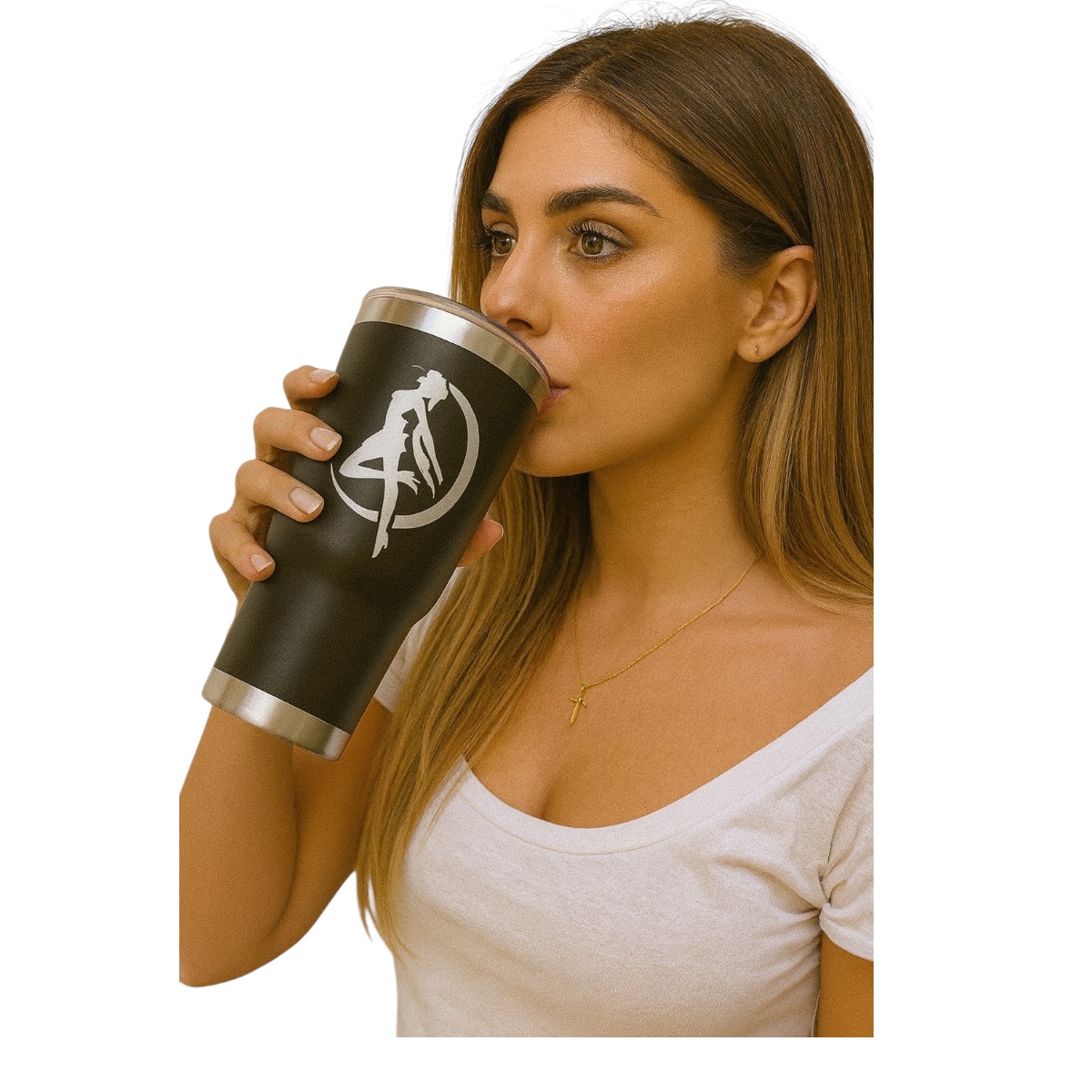 Termo de acero inoxidable color Negro, Sailor Moon, capacidad 30 OZ