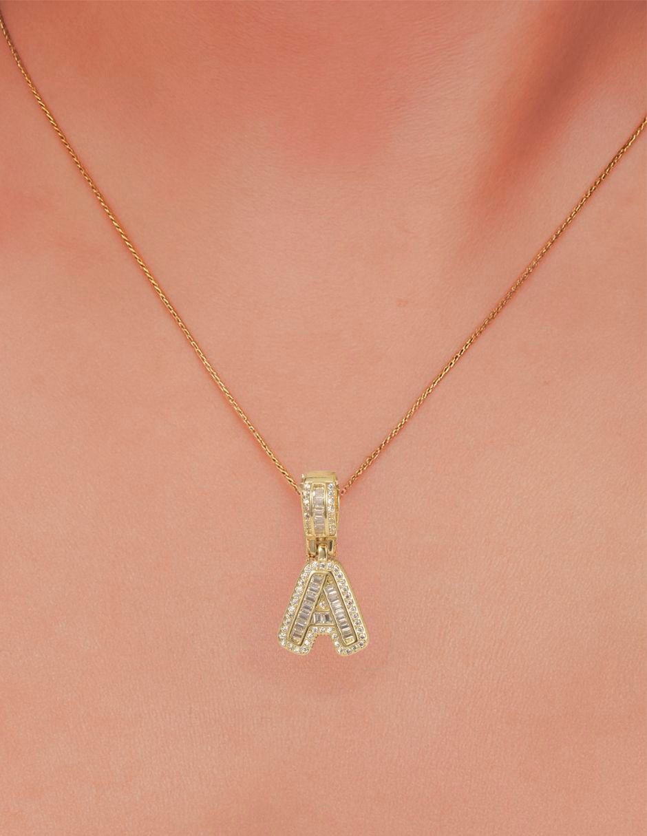 Collar Con Dijes Iniciales Dorados Para Ujer, Vaquera Occidental