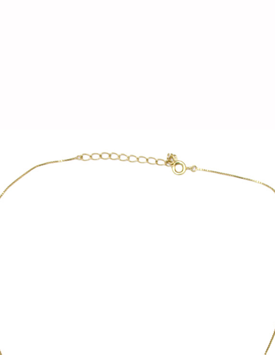 Collar con dije de oro laminado letra brillos "S"
