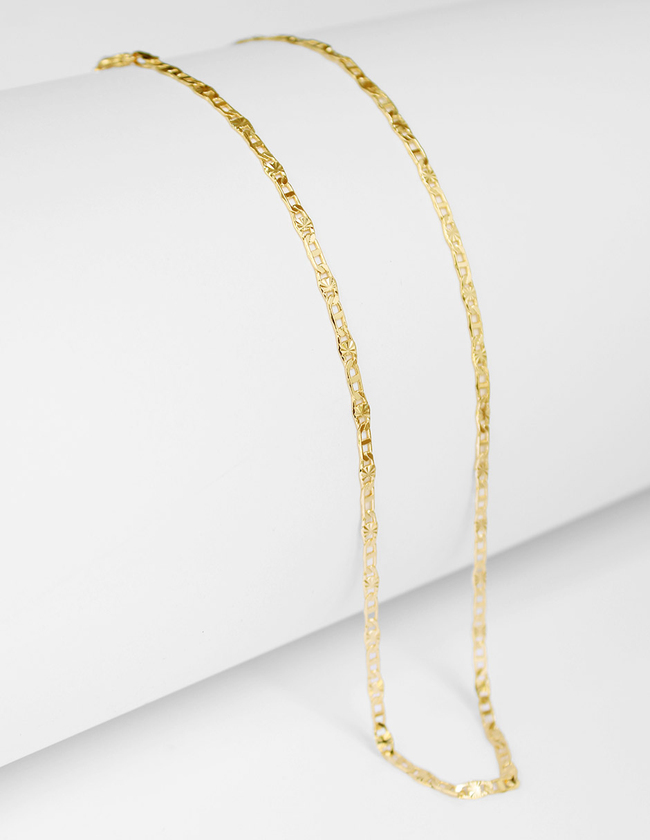 Cadena Oro Laminado Espejo Adiamantada Moon