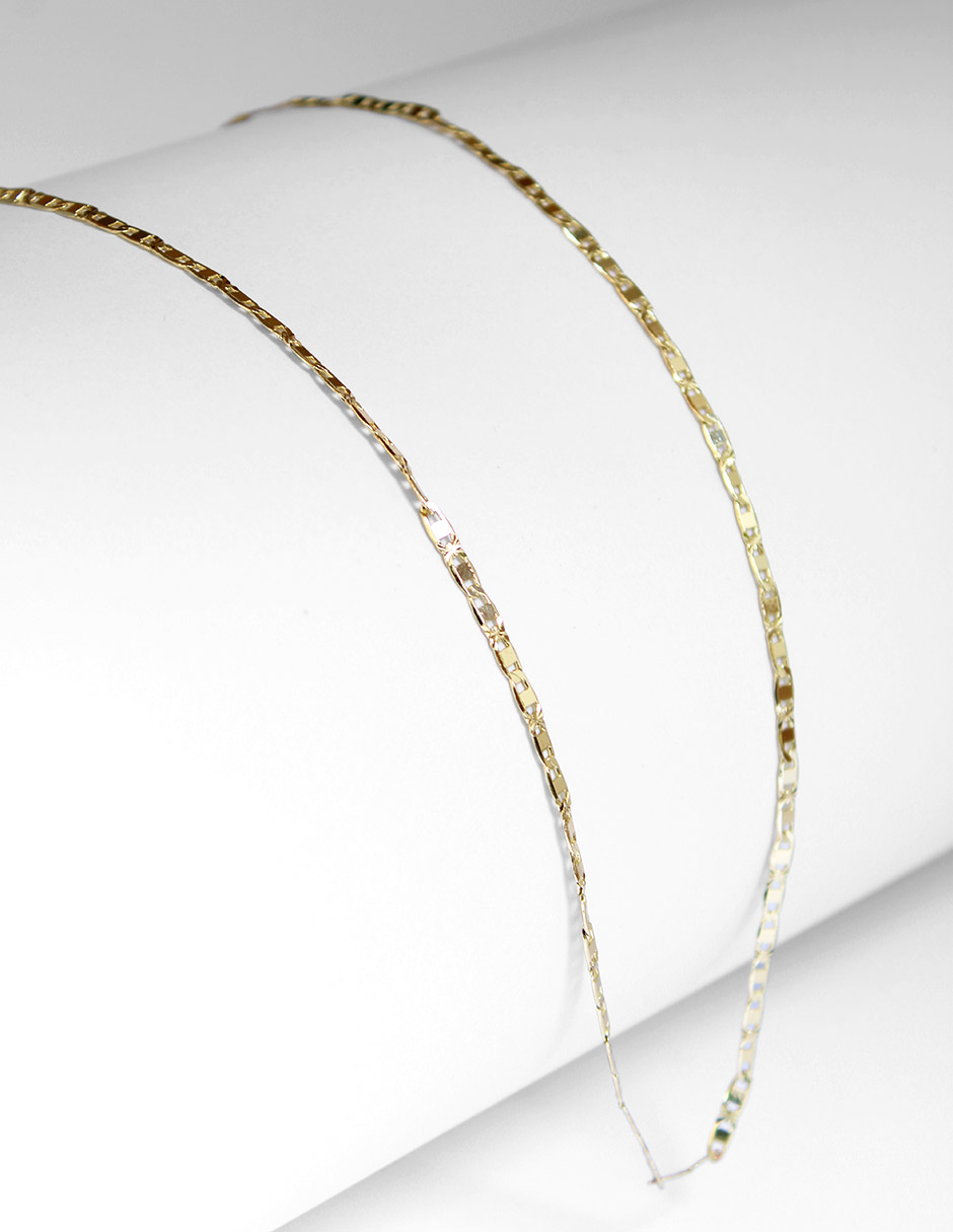 Cadena Oro Laminado Espejo Adiamantada Moon