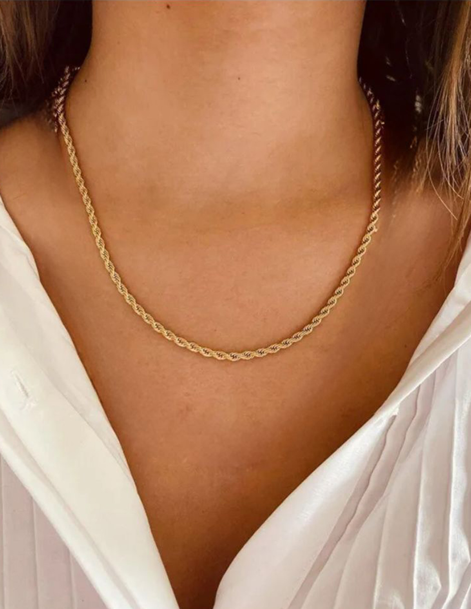 Cadena Torzal Chica Oro Laminado Moon