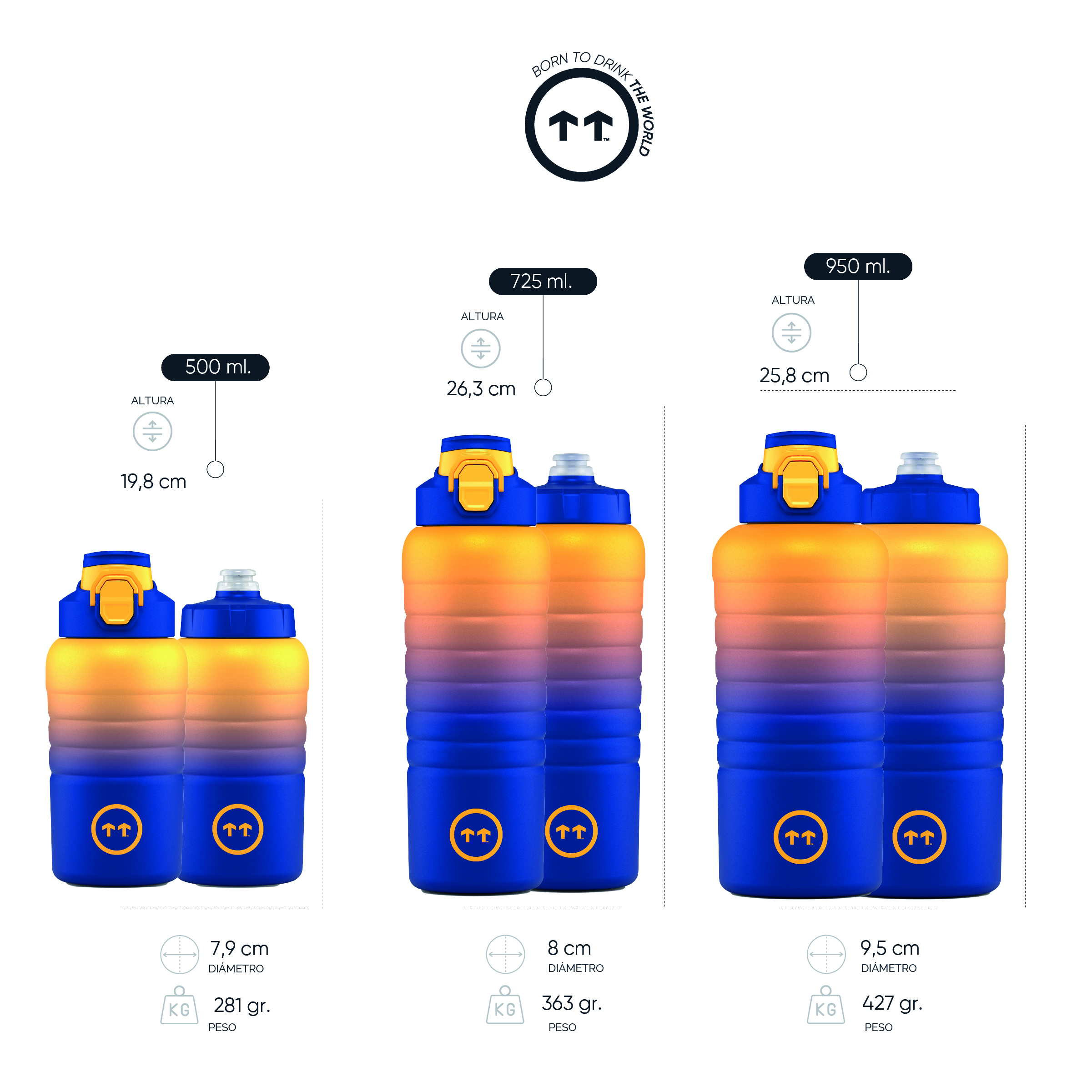 Cool Bottles Termo Sport Paris 950ml