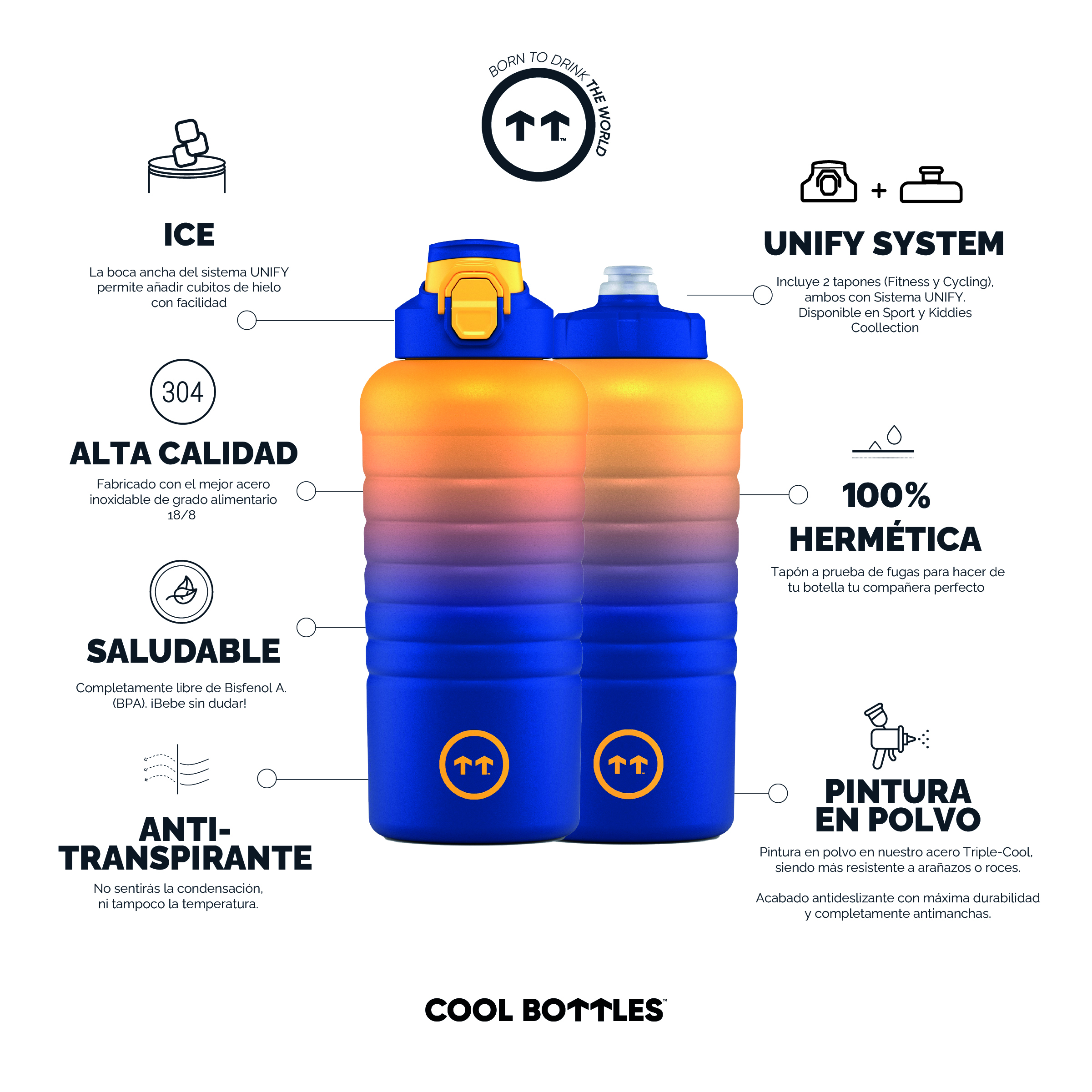 Cool Bottles Termo Sport Paris 950ml