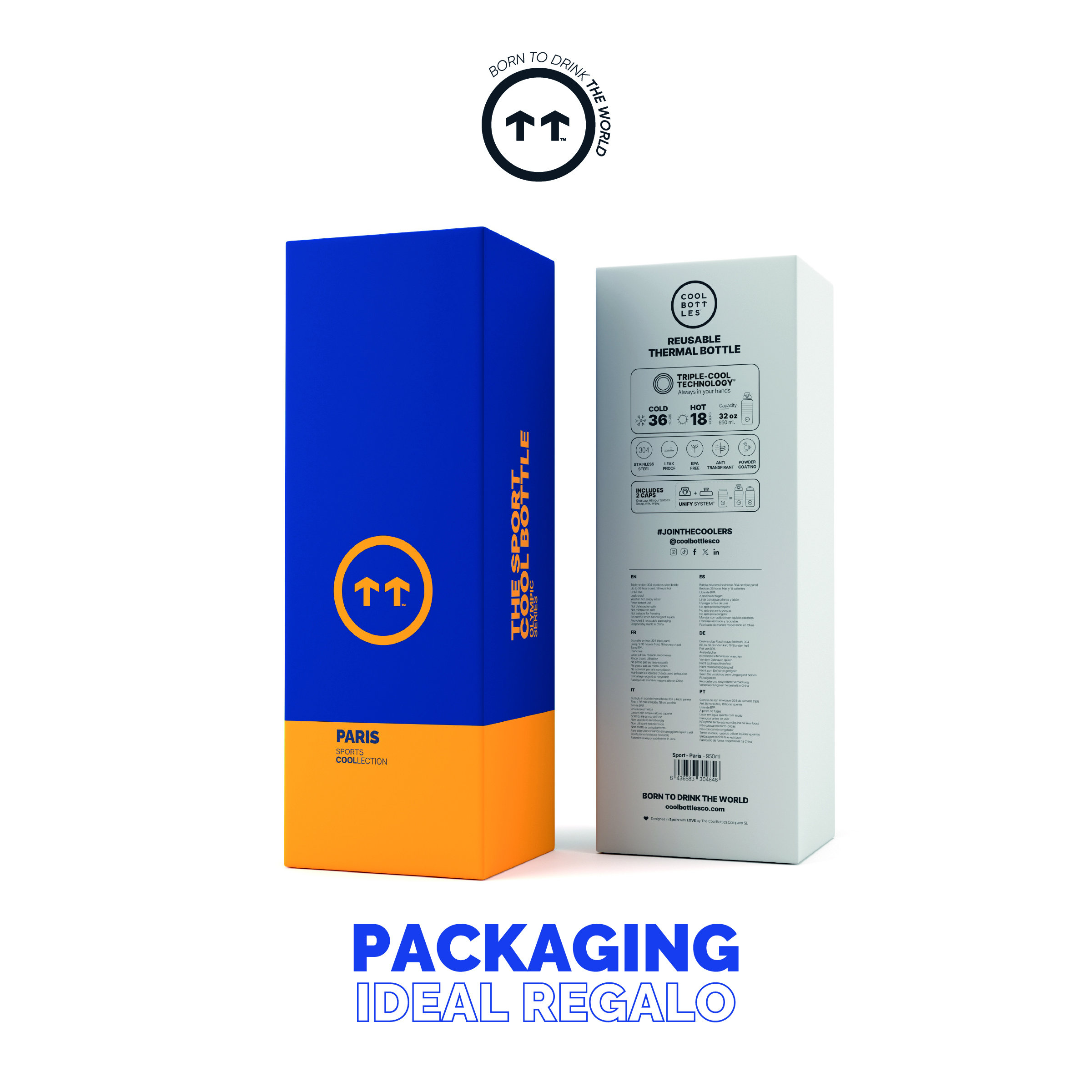 Cool Bottles Termo Sport Paris 950ml