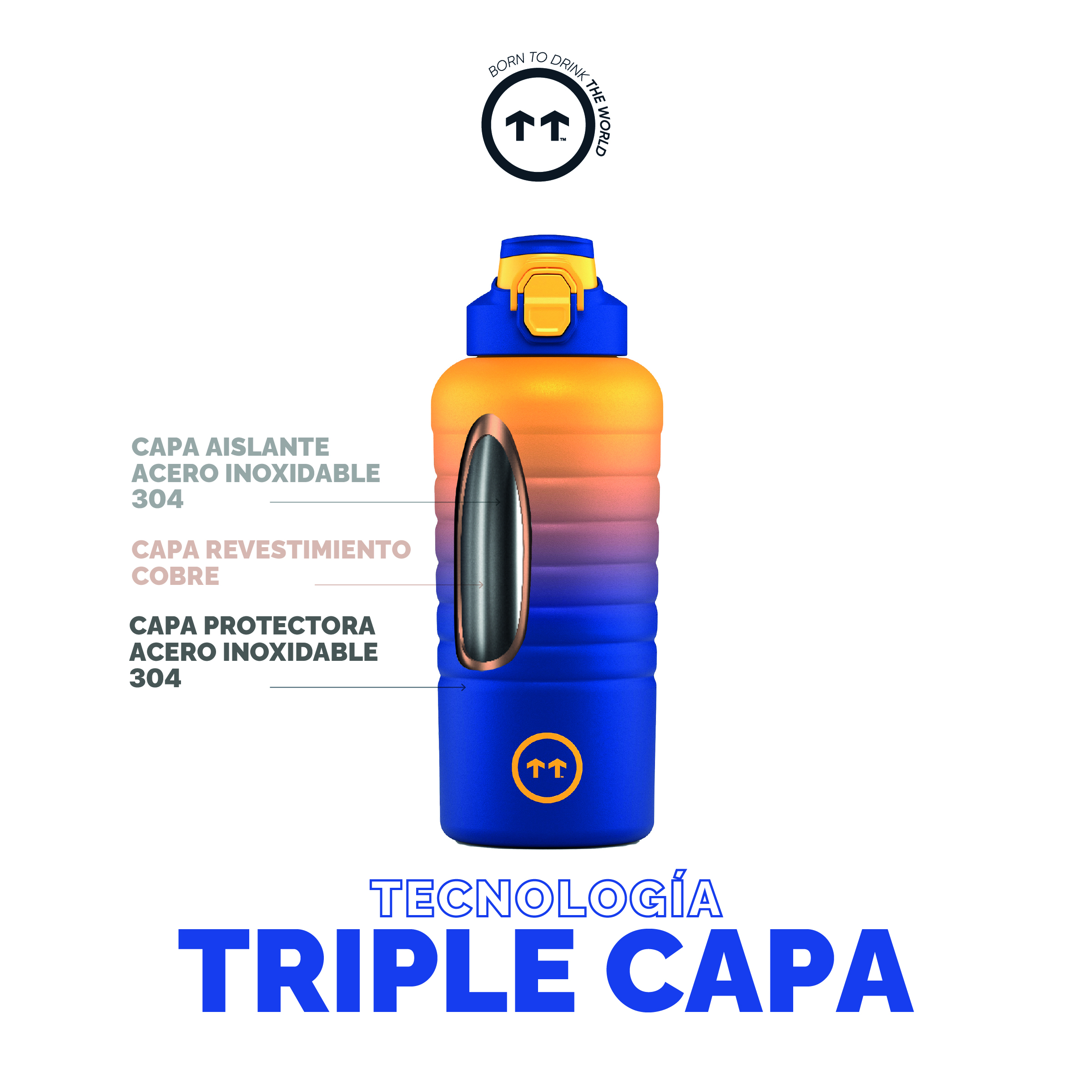 Cool Bottles Termo Sport Paris 950ml