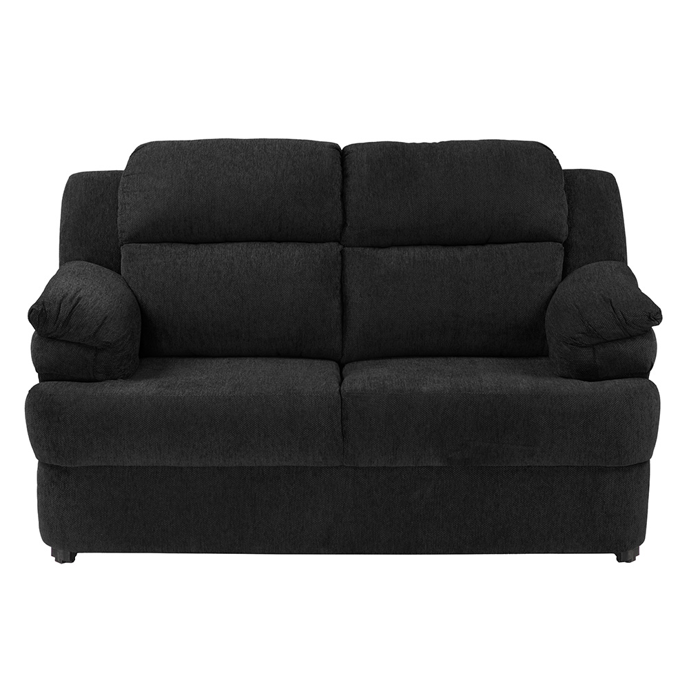 Love Seat 2 Plazas Trinity Kendra Negro  ENTREGA SOLO EN CDMX Y AREA METROPOLITANA