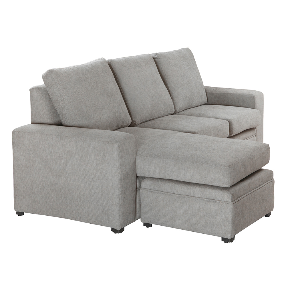 Sofá-Chaise Trinity Canvas  Gris  ENTREGA SOLO EN CDMX Y AREA METROPOLITANA