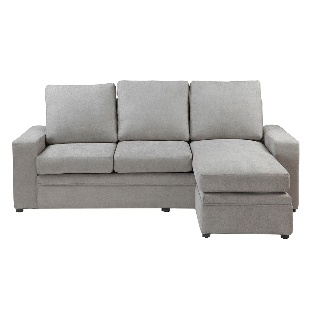 Sofá-Chaise Trinity Canvas  Gris  ENTREGA SOLO EN CDMX Y AREA METROPOLITANA