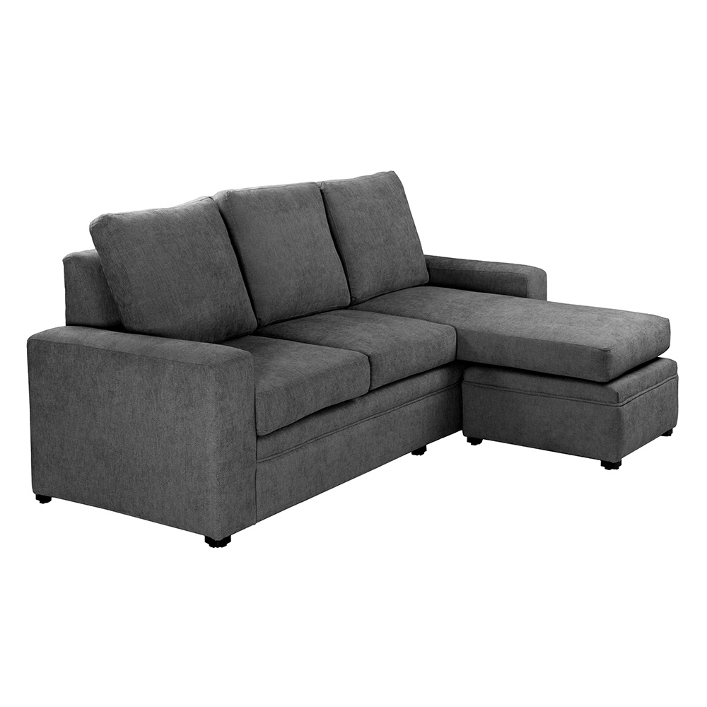 Sofá-Chaise Trinity Canvas  Gris  Oscuro  ENTREGA SOLO EN CDMX Y AREA METROPOLITANA