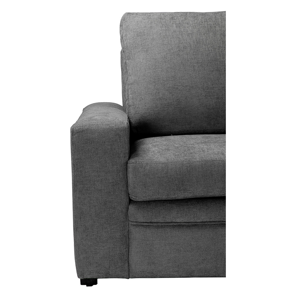 Sofá-Chaise Trinity Canvas  Gris  Oscuro  ENTREGA SOLO EN CDMX Y AREA METROPOLITANA