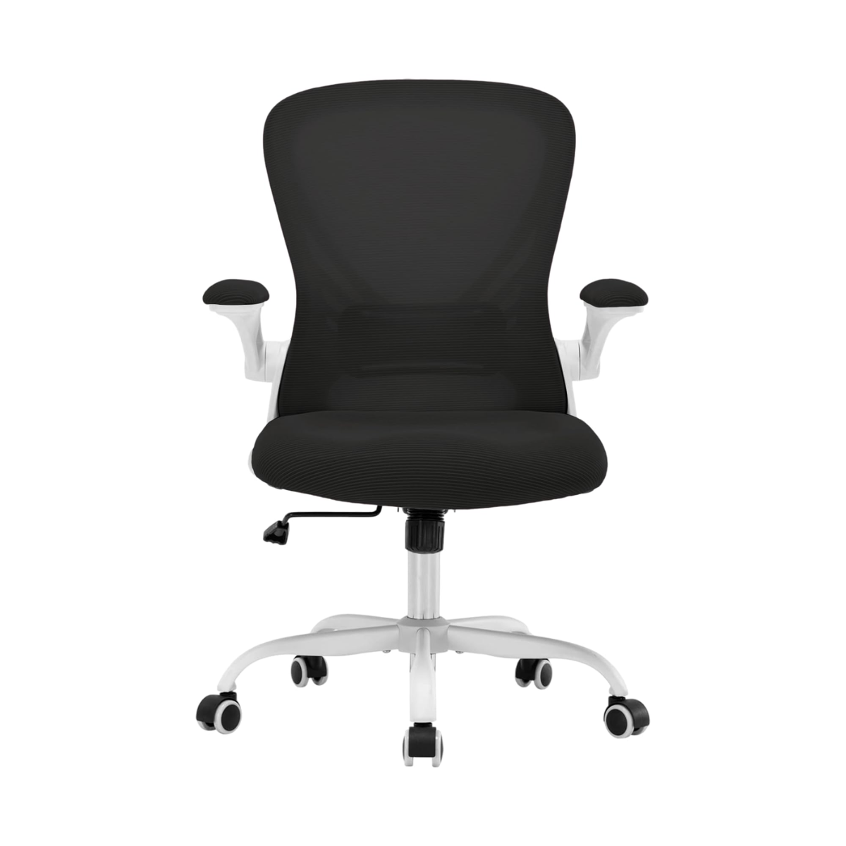 Silla de Oficina Ergonómica con Altura Ajustable, Respaldo Alto con Soporte Lumbar, Blanco/Negro, Bluelander