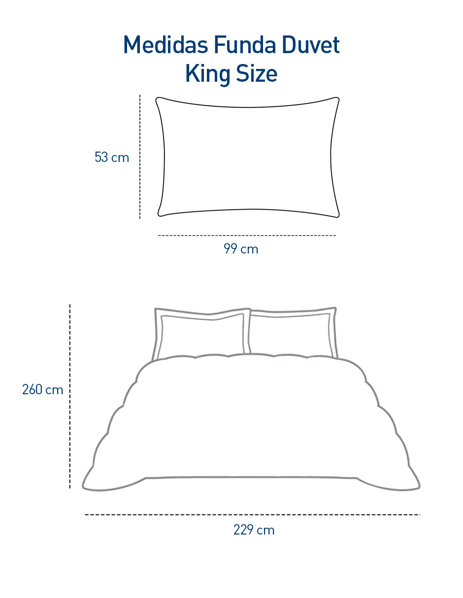 Juego de Funda Duvet para Edredon King Size con Cierre de Botones y 2 Fundas de Almohada, Gris, Bluelander
