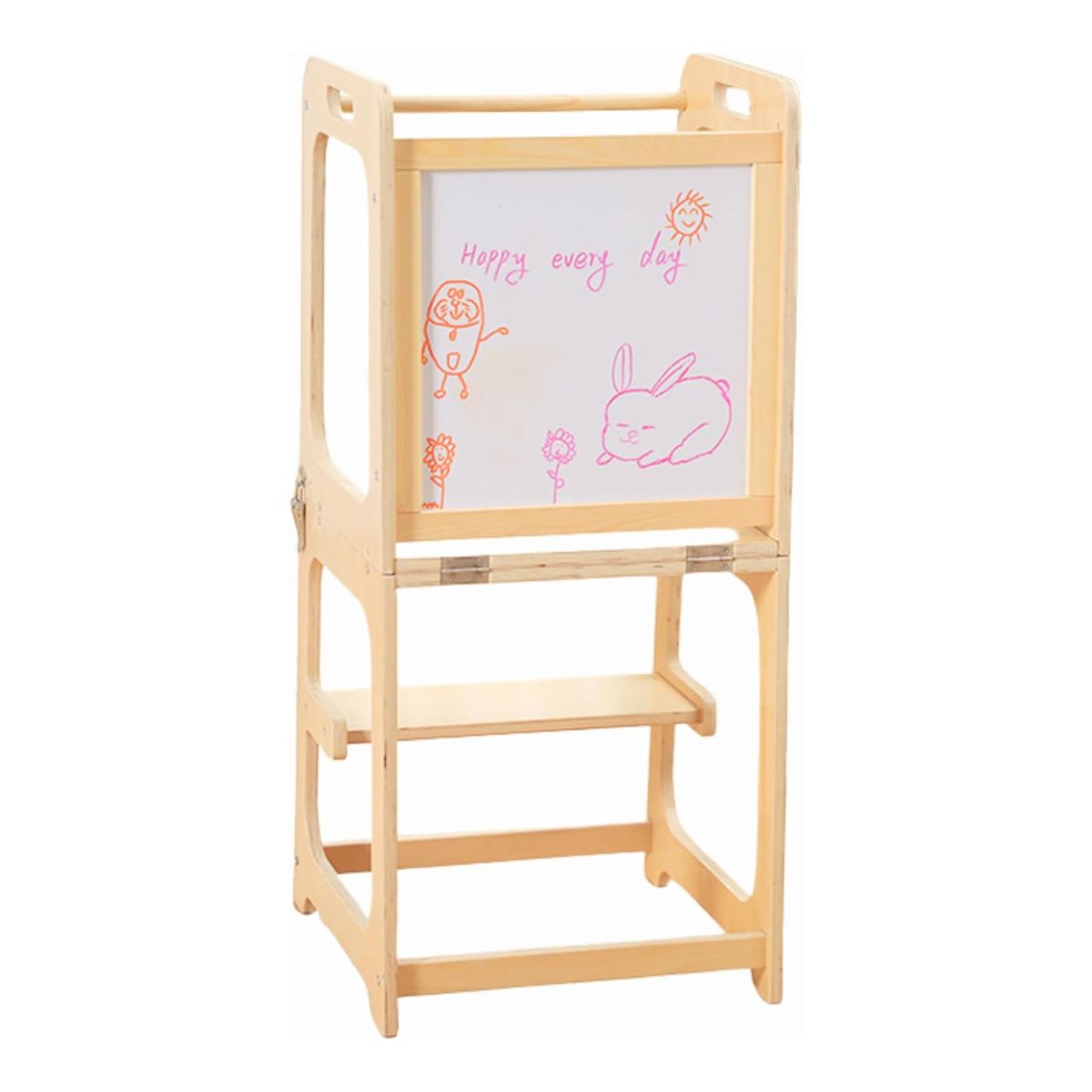 Torre de Aprendizaje Montessori 3 en 1, Taburete Auxiliar, Bluelander 