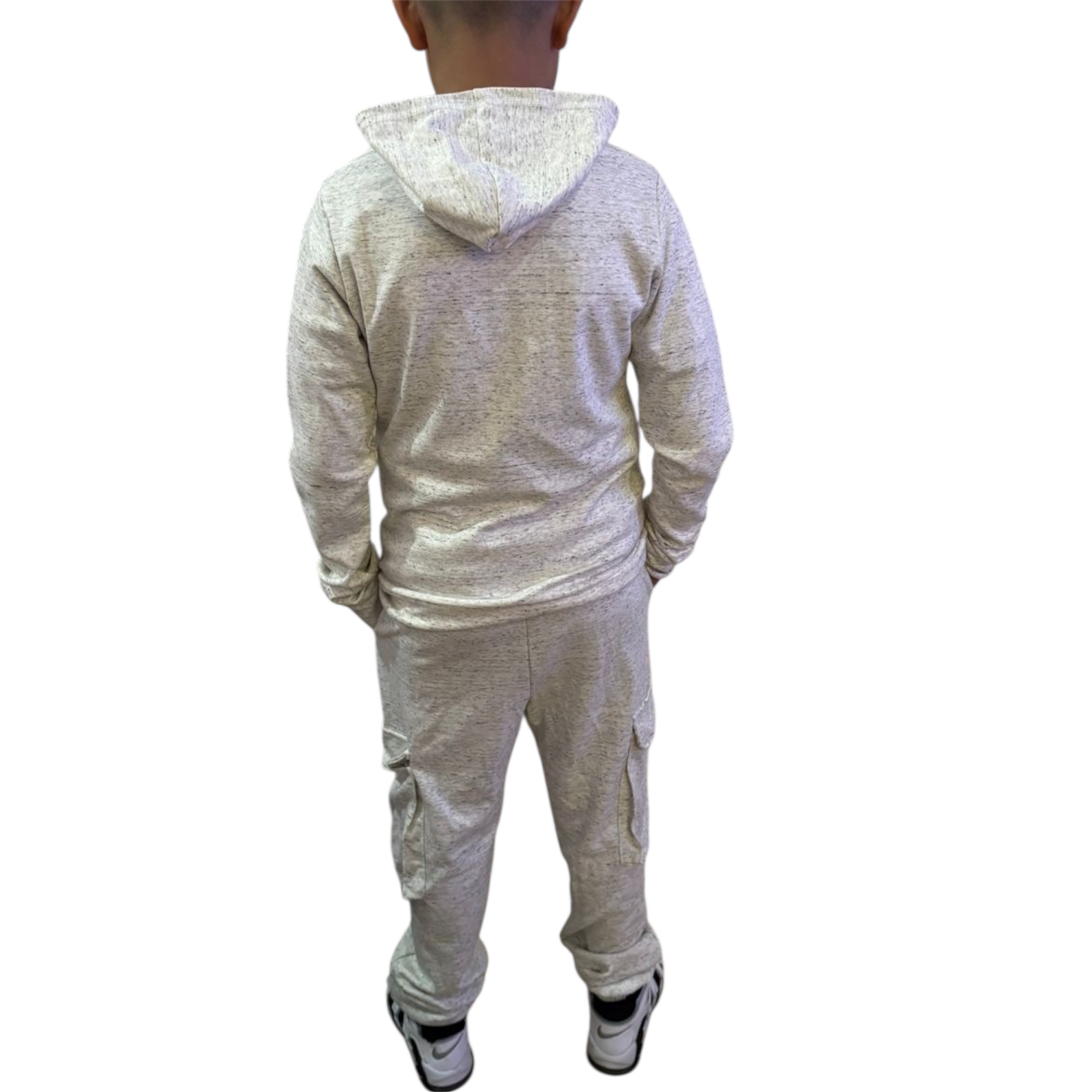 Conjunto de Pans para Niño y Niña Talla 14/16 Sudadera con Gorro y Pants con Bolsos Cargo Comodidad y Estilo