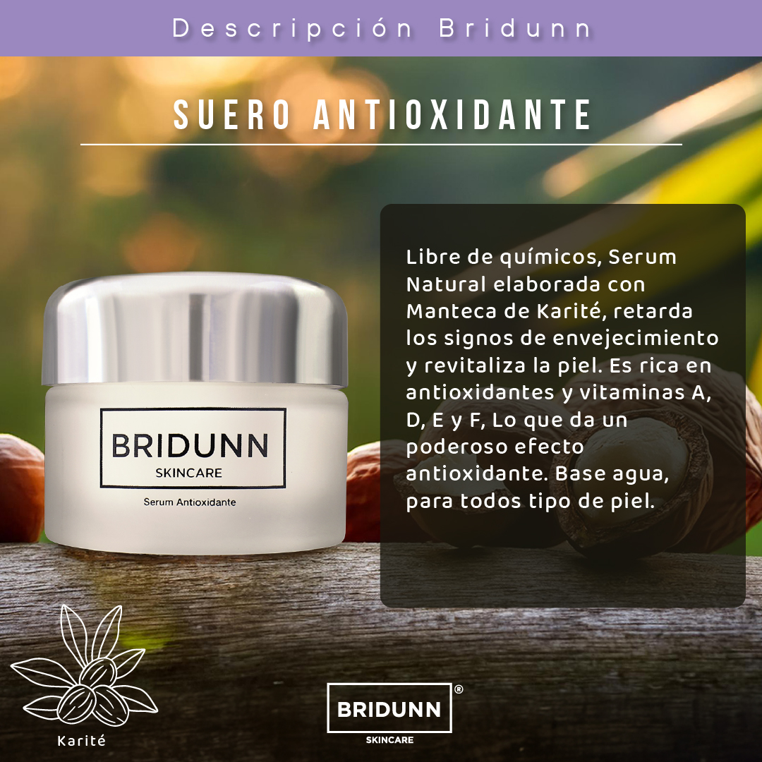 BRIDUNN SKINCARE Kit Antiarrugas + Antioxidante | Crema Lifting + Suero Vitamina E | Fórmulas Botánicas Naturales