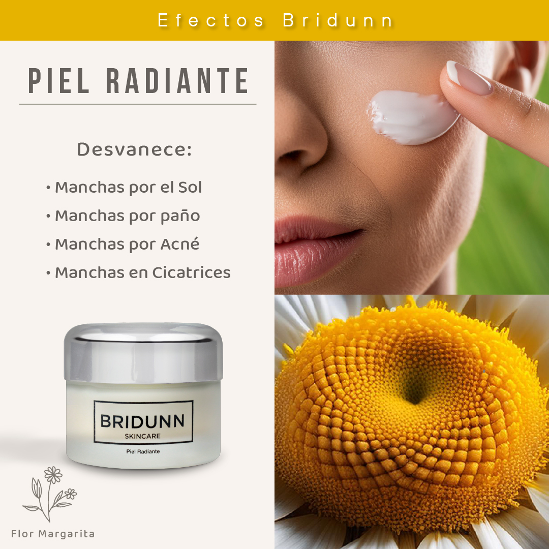  Kit Despigmentante + Antioxidante BRIDUNN SKINCARE Crema con Flor de Margarita + Suero Vitamina E | Natural y Efectivo
