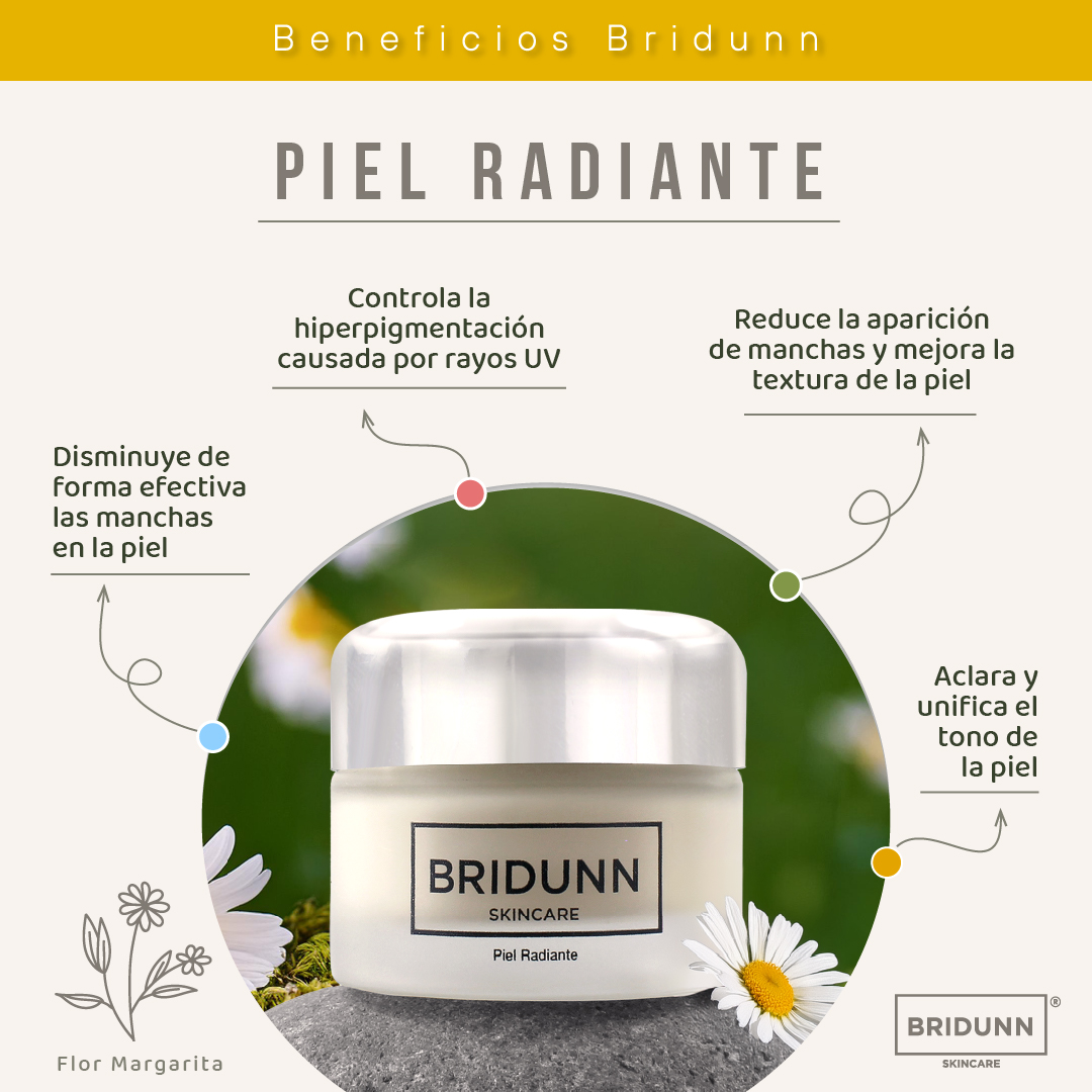  Kit Despigmentante + Antioxidante BRIDUNN SKINCARE Crema con Flor de Margarita + Suero Vitamina E | Natural y Efectivo
