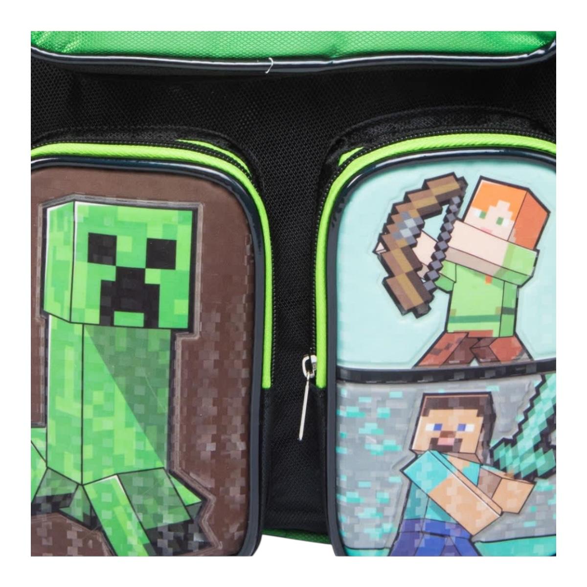 Mochila Escolar Backpack Ruz Minecraft Original 29x40x15 Cm