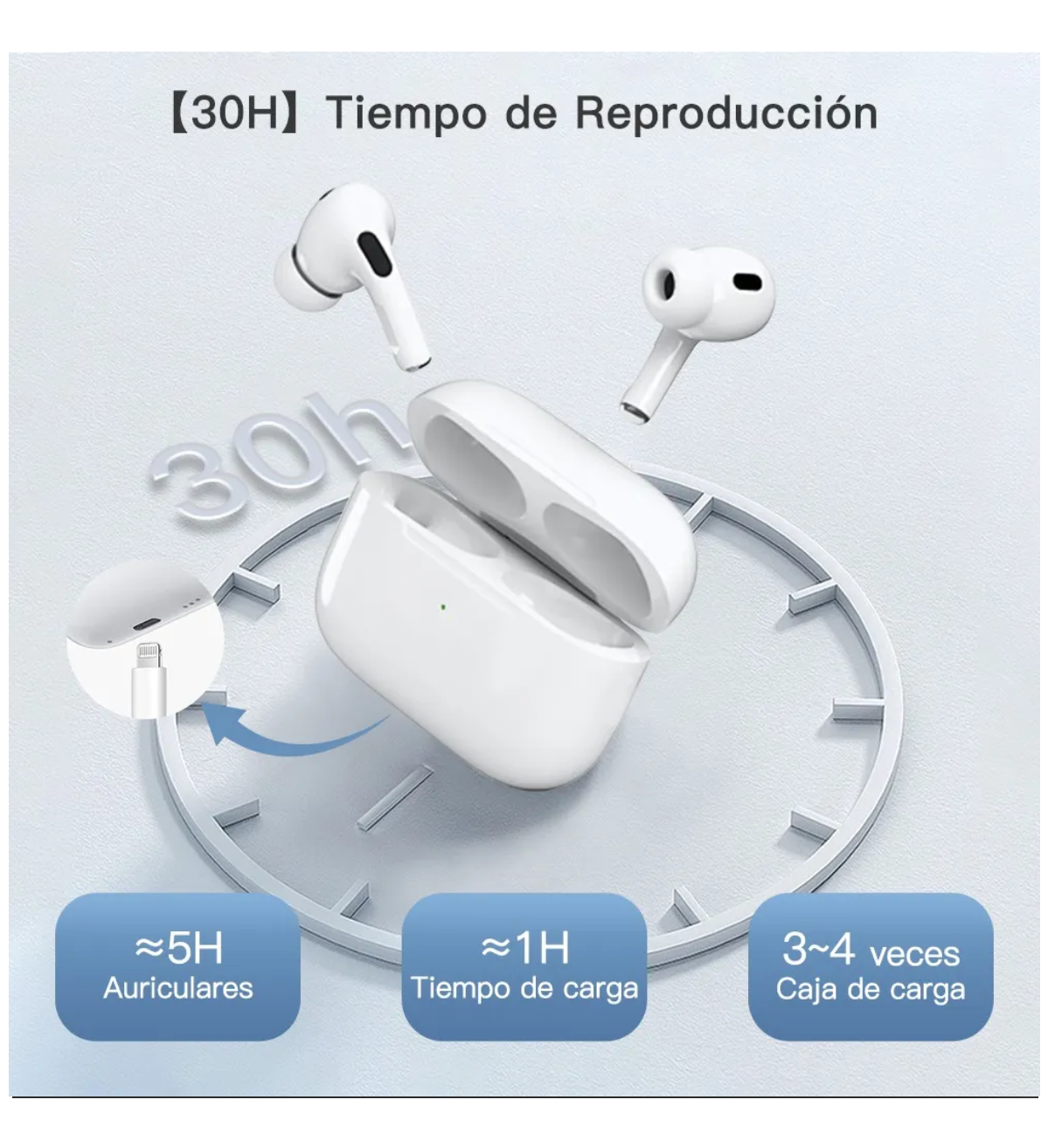 Audífonos Bluetooth Hifi Auriculares Malubero Hd Call Para Ios iPhone Color Blanco