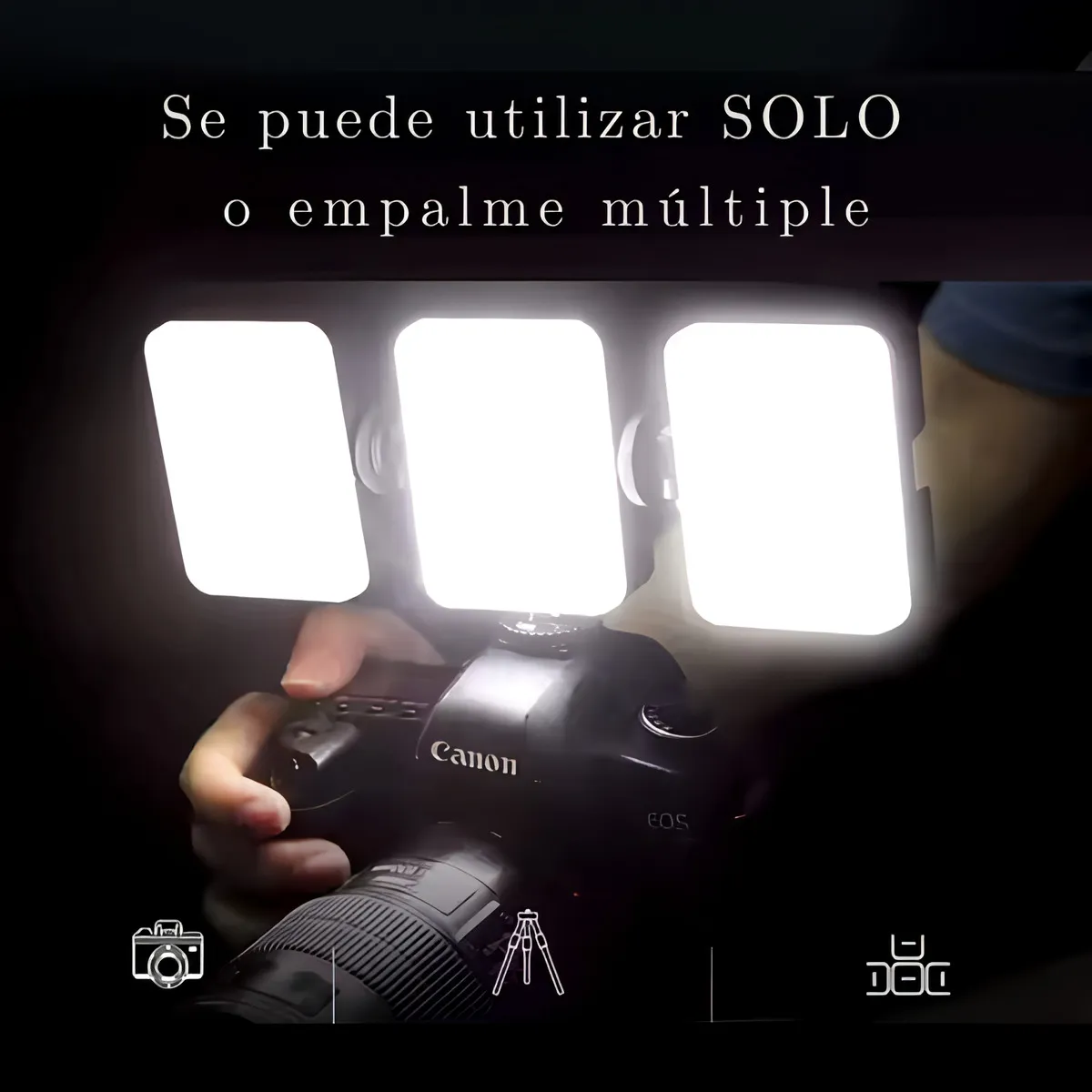 Lámpara LED RGB portátil recargable por USB con clip para celular, luz ajustable ideal para fotografía video
