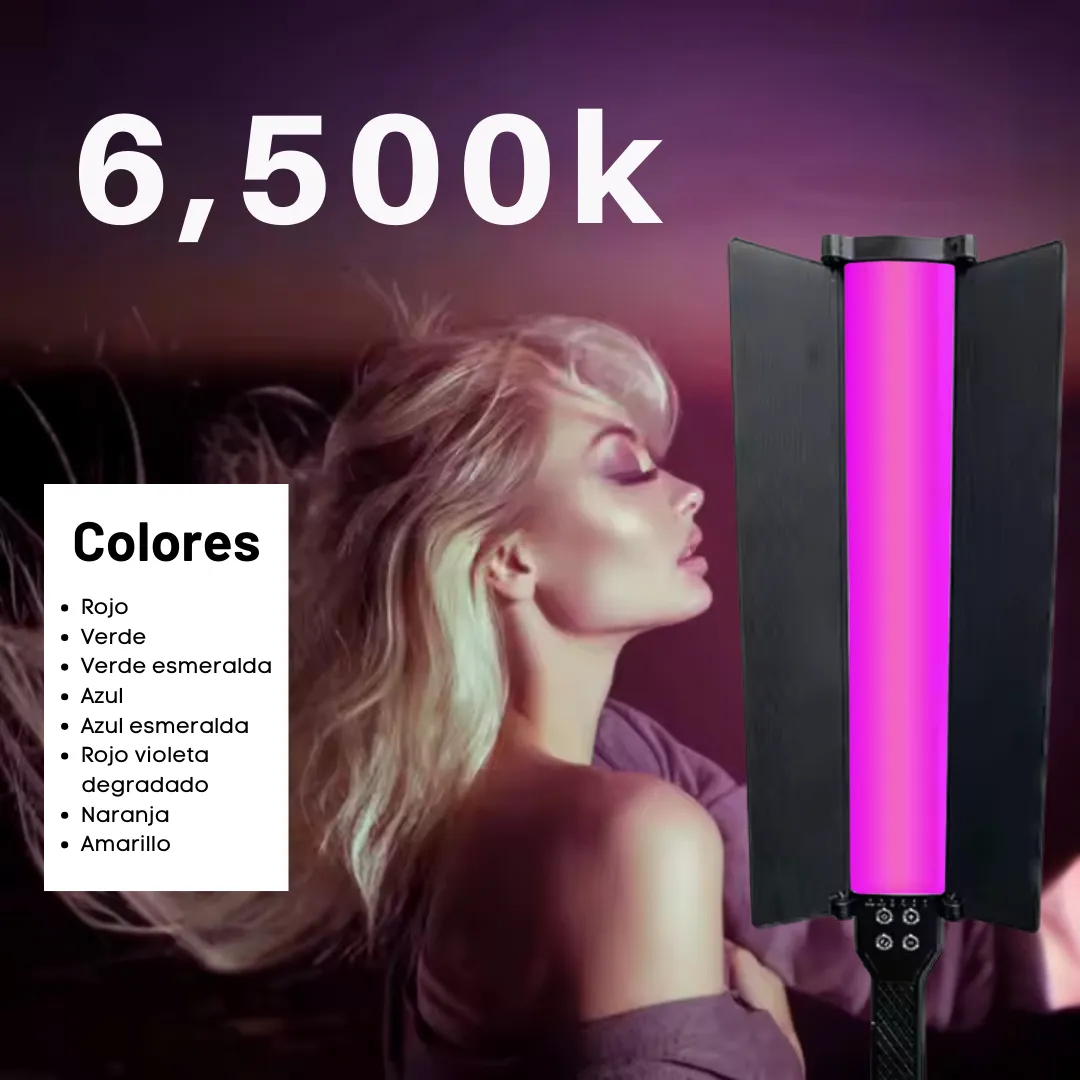 Lámpara LED RGB 20w con Batería Recargable y Control Remoto ideal para fotografía, video y maquillaje