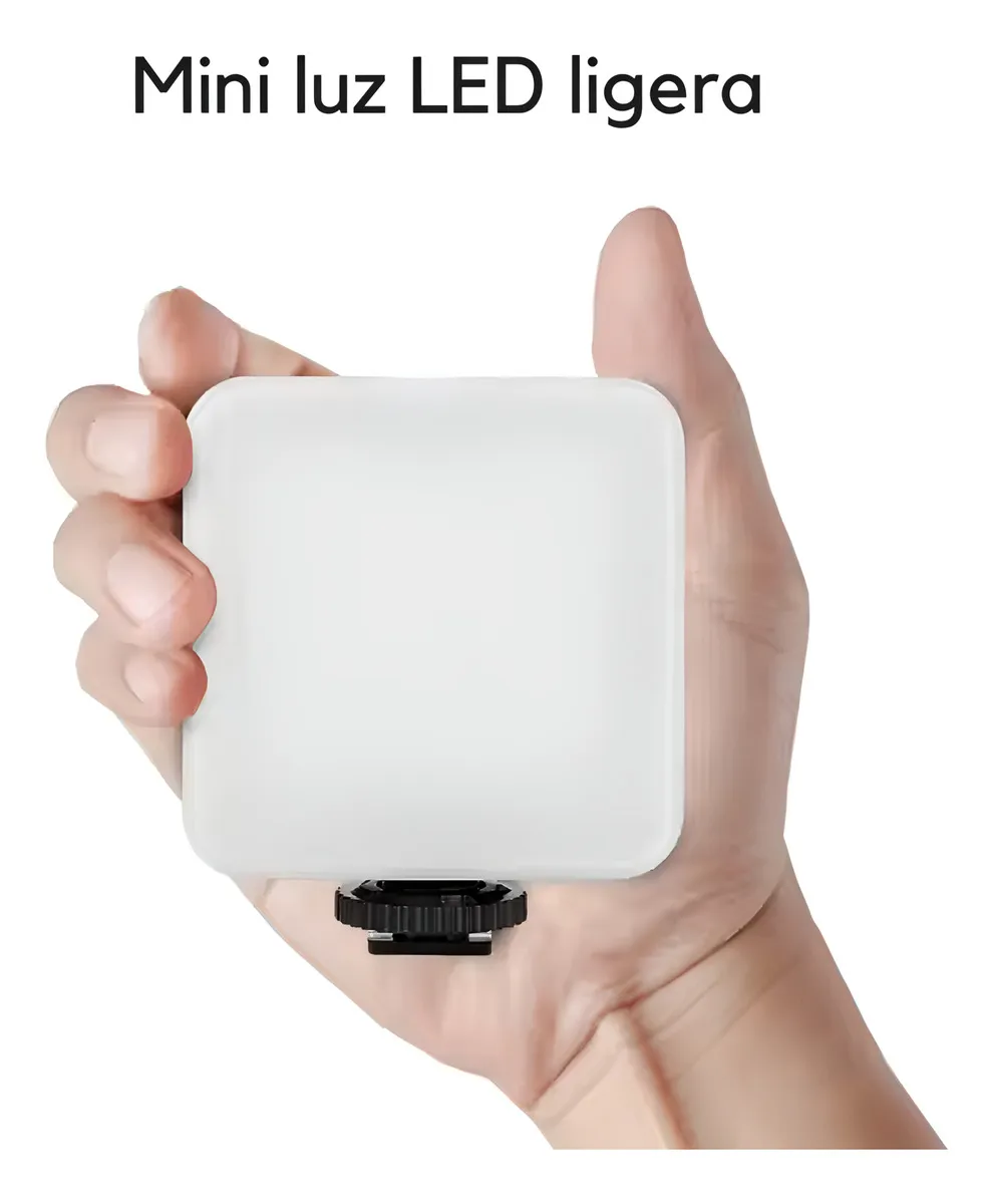 Lámpara LED RGB portátil recargable por USB con clip para celular, luz ajustable ideal para fotografía video