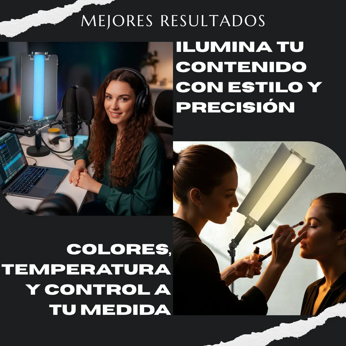 Lámpara LED RGB 20w con Batería Recargable y Control Remoto ideal para fotografía, video y maquillaje