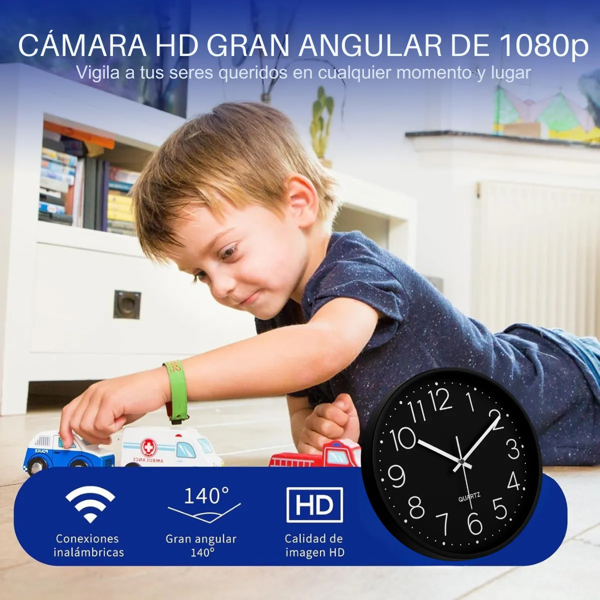 Reloj Espía con Cámara Oculta HD 4k con Control Remoto por APP (Wifi) con Ranura para Micro SD