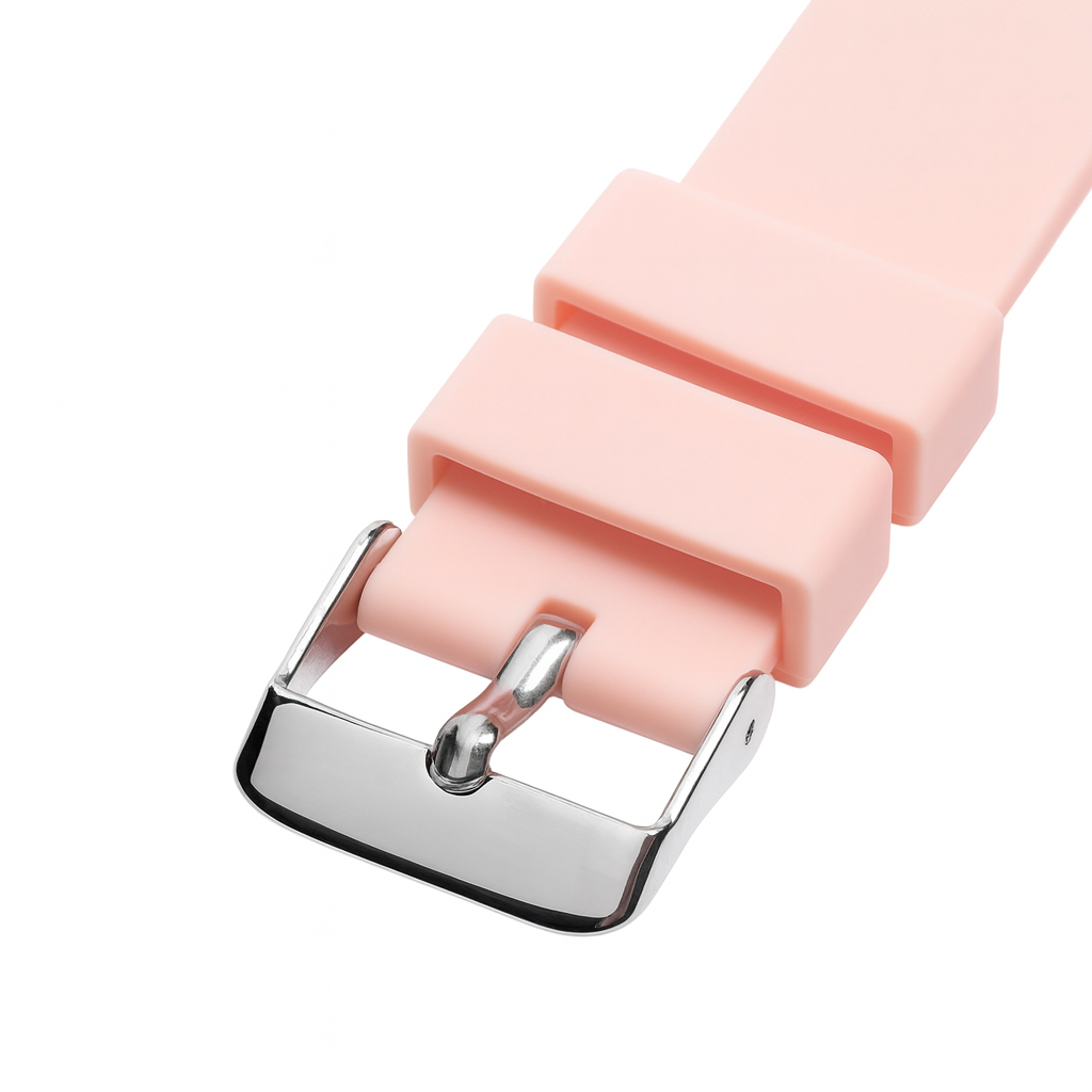 Correa Extensible Universal De Silicón 20mm para Smartwatch Color Rosa