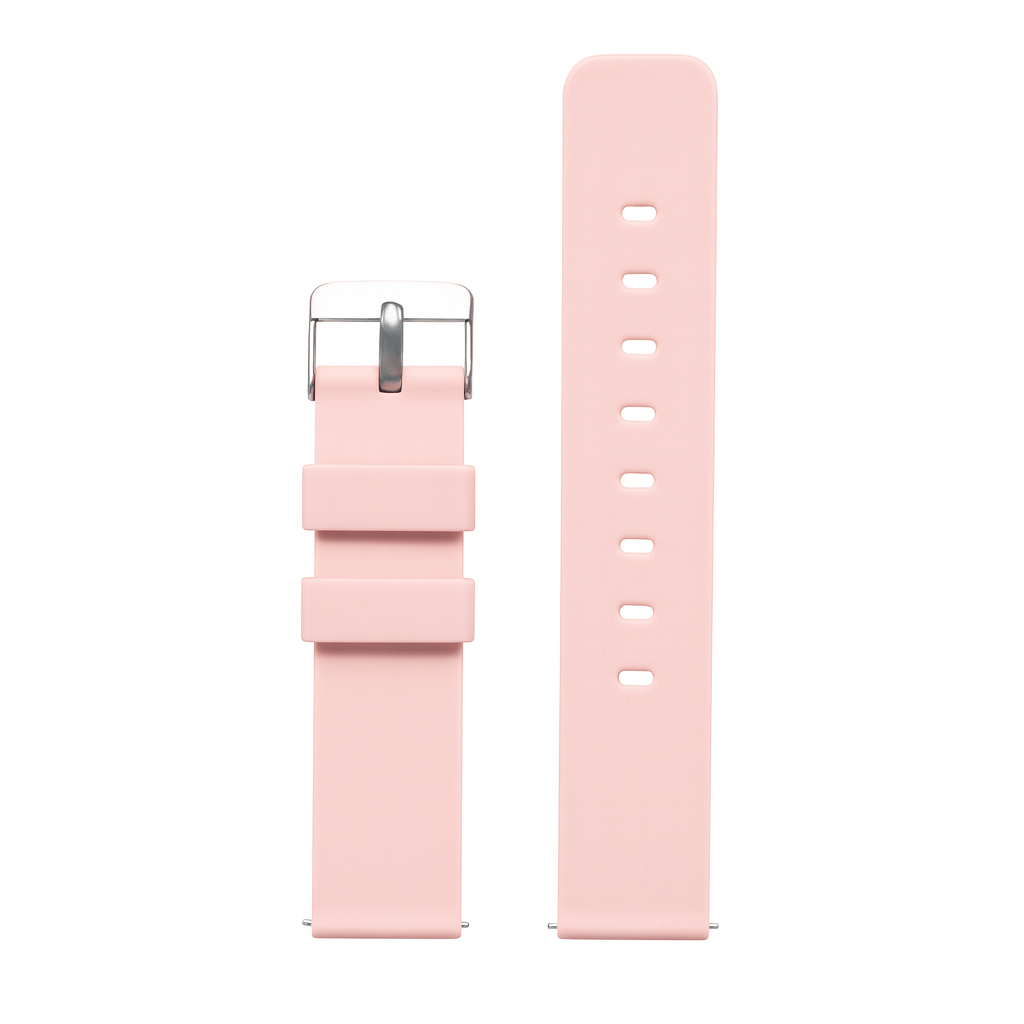 Correa Extensible Universal De Silicón 20mm para Smartwatch Color Rosa