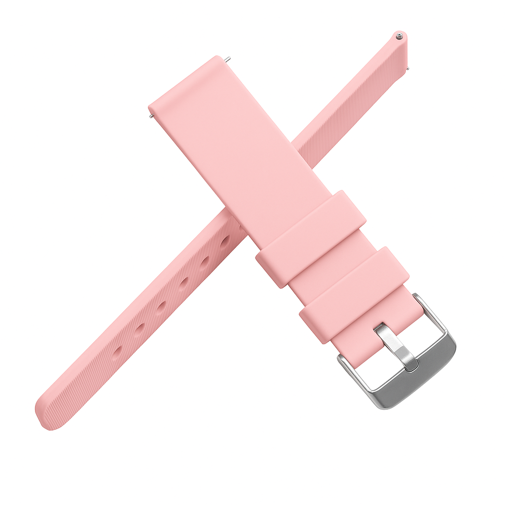 Correa Extensible Universal De Silicón 20mm para Smartwatch Color Rosa