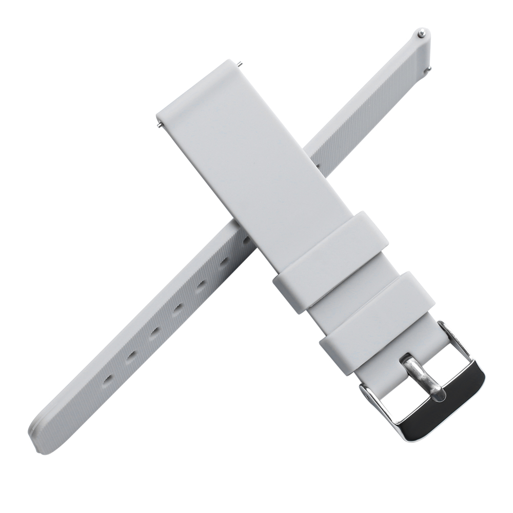 Correa Extensible Universal De Silicón 20mm para Smartwatch Color Gris
