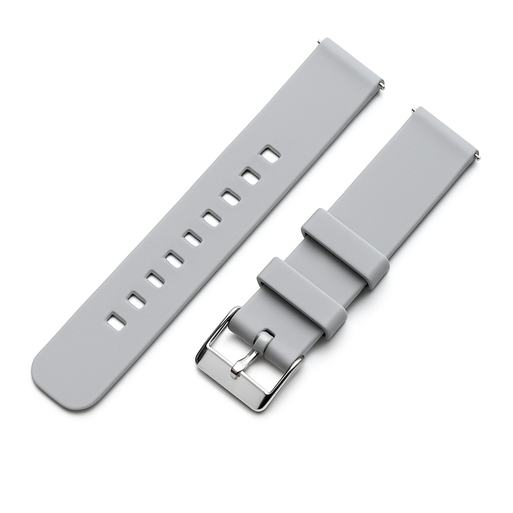 Correa Extensible Universal De Silicón 20mm para Smartwatch Color Gris