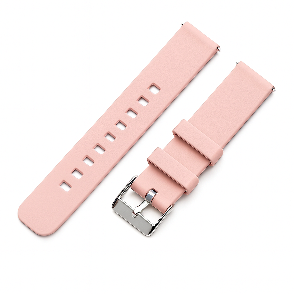 Correa Extensible Universal De Silicón 20mm para Smartwatch Color Rosa