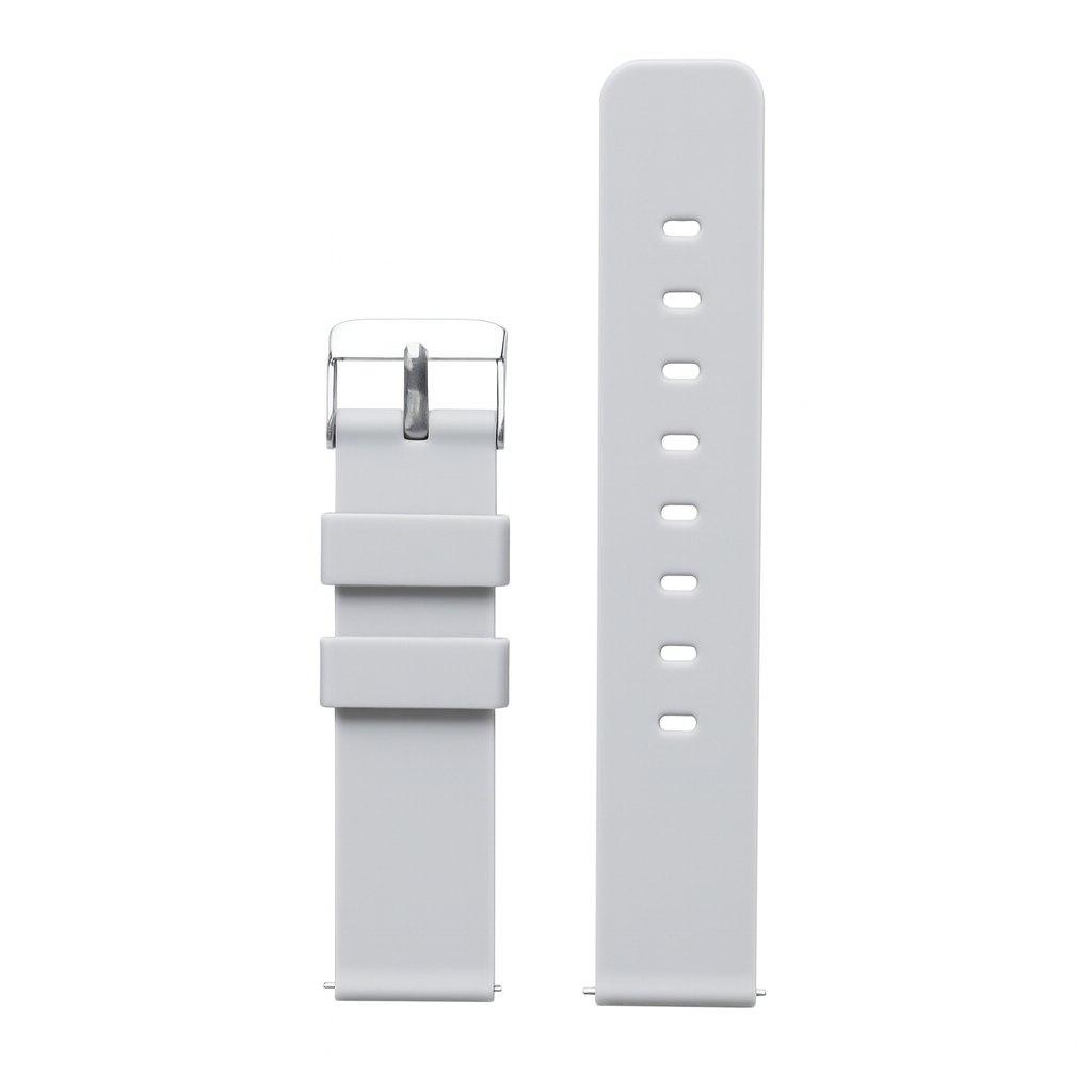 Correa Extensible Universal De Silicón 20mm para Smartwatch Color Gris