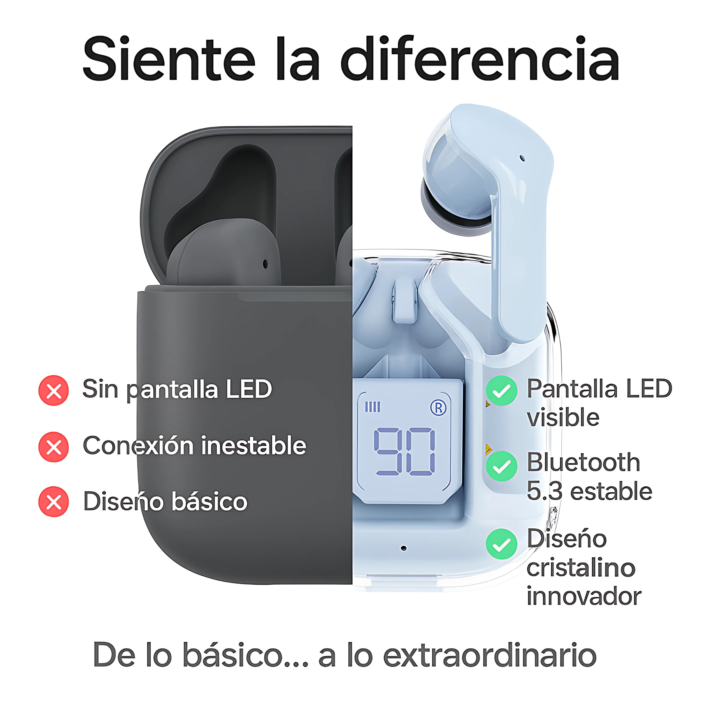 Smartwatch Ultra Negro Pantalla Full Touch HD + Audífonos Inalámbricos Z9 Bluetooth Resistencia Agua Pack 2 Pzs 