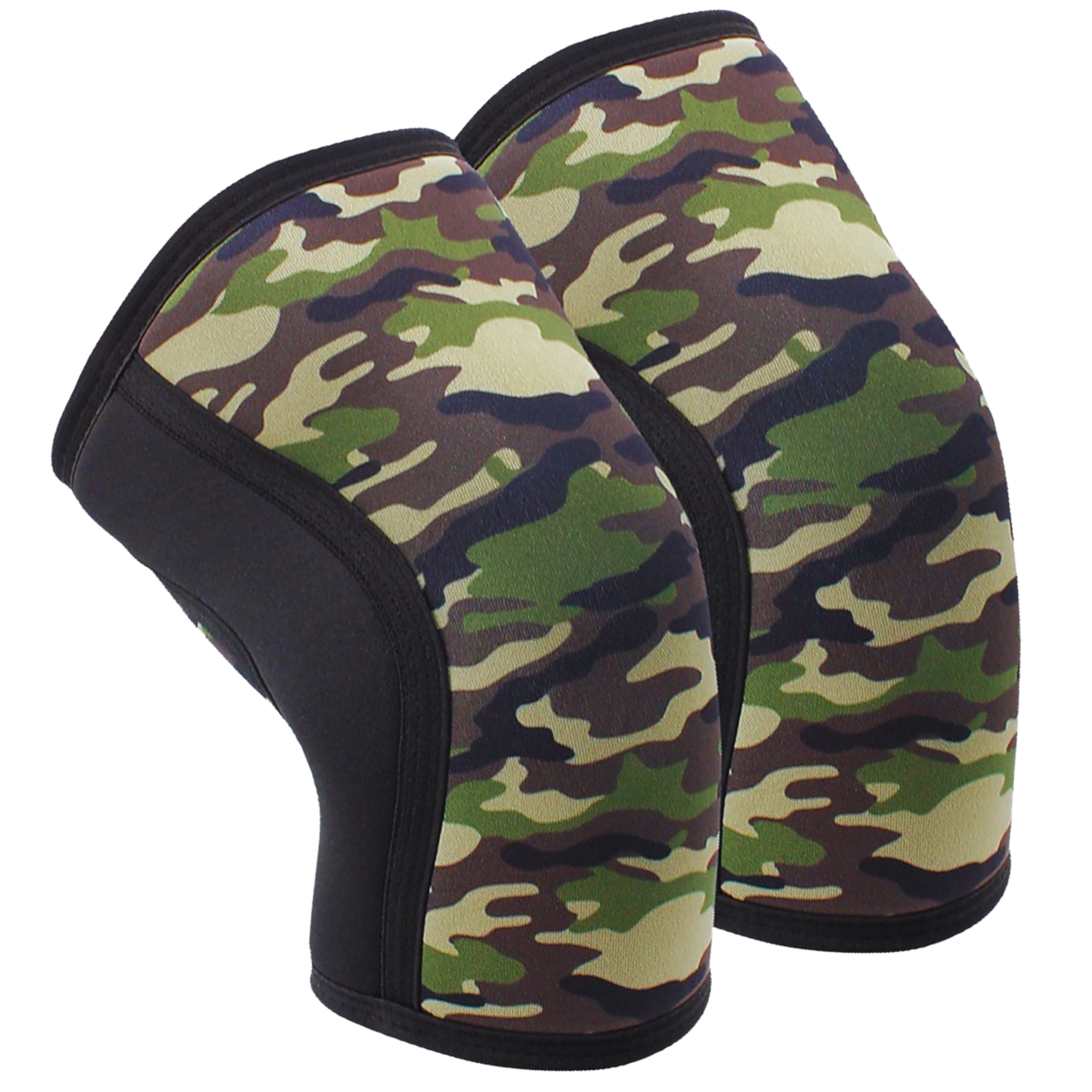 Rodillera De Neopreno 7mm Unisex Para Deporte y Entrenamiento Intenso Diseño Camuflaje Talla M