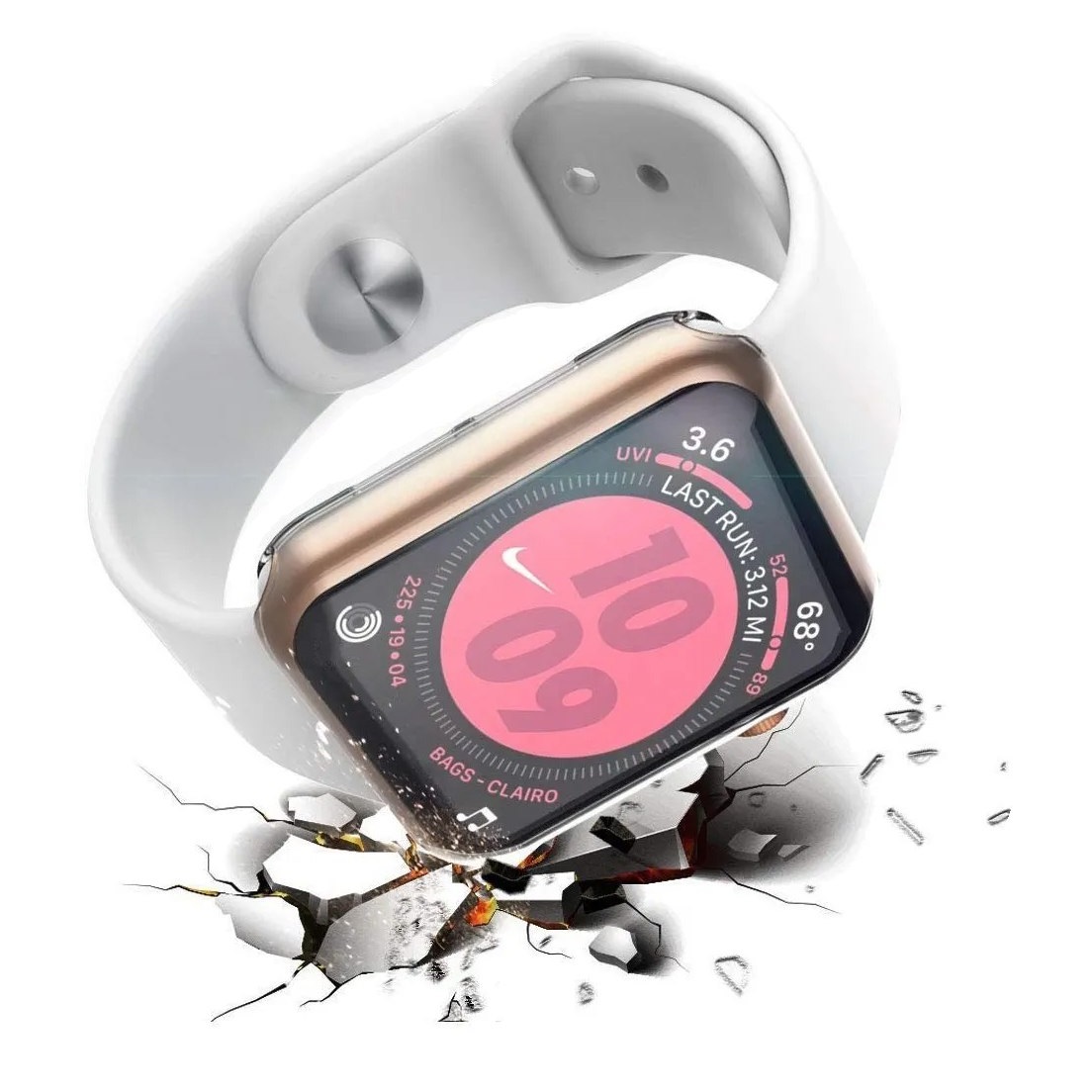 Case Transparente Compatible con Apple Watch 38mm de Alta Resistencia y Sensibilidad Táctil